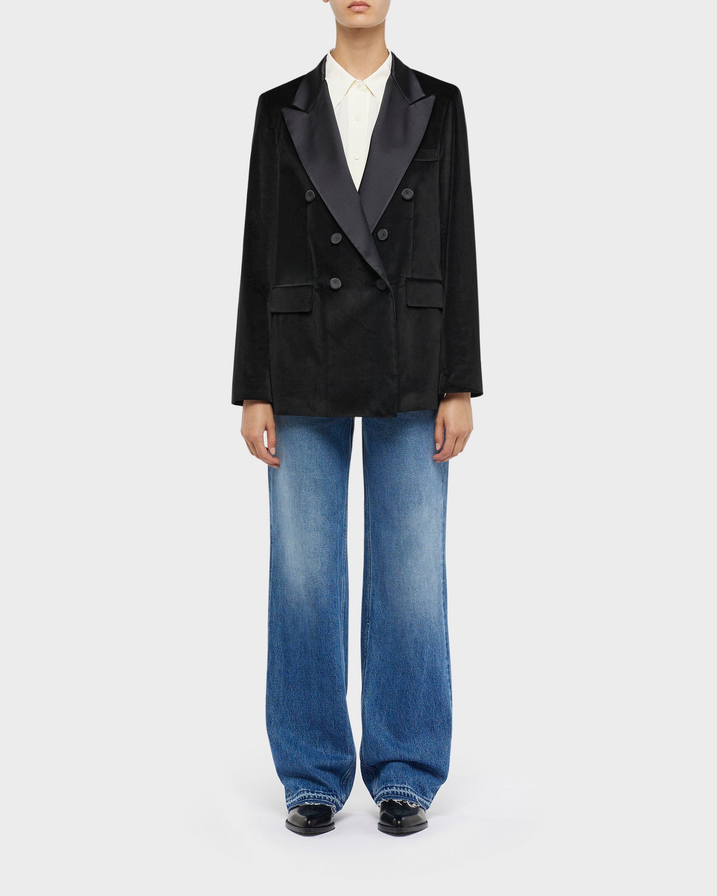 Strat mid-waist wide-leg jeans