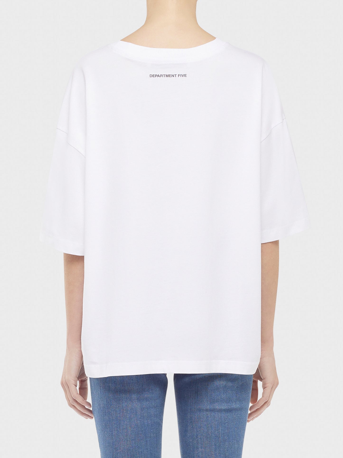 Smiley boxy logo-print t-shirt