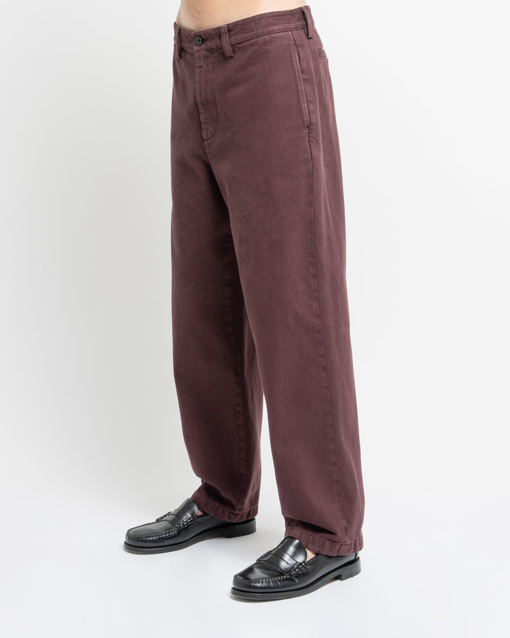 Ant pantaloni wide leg in gabardina