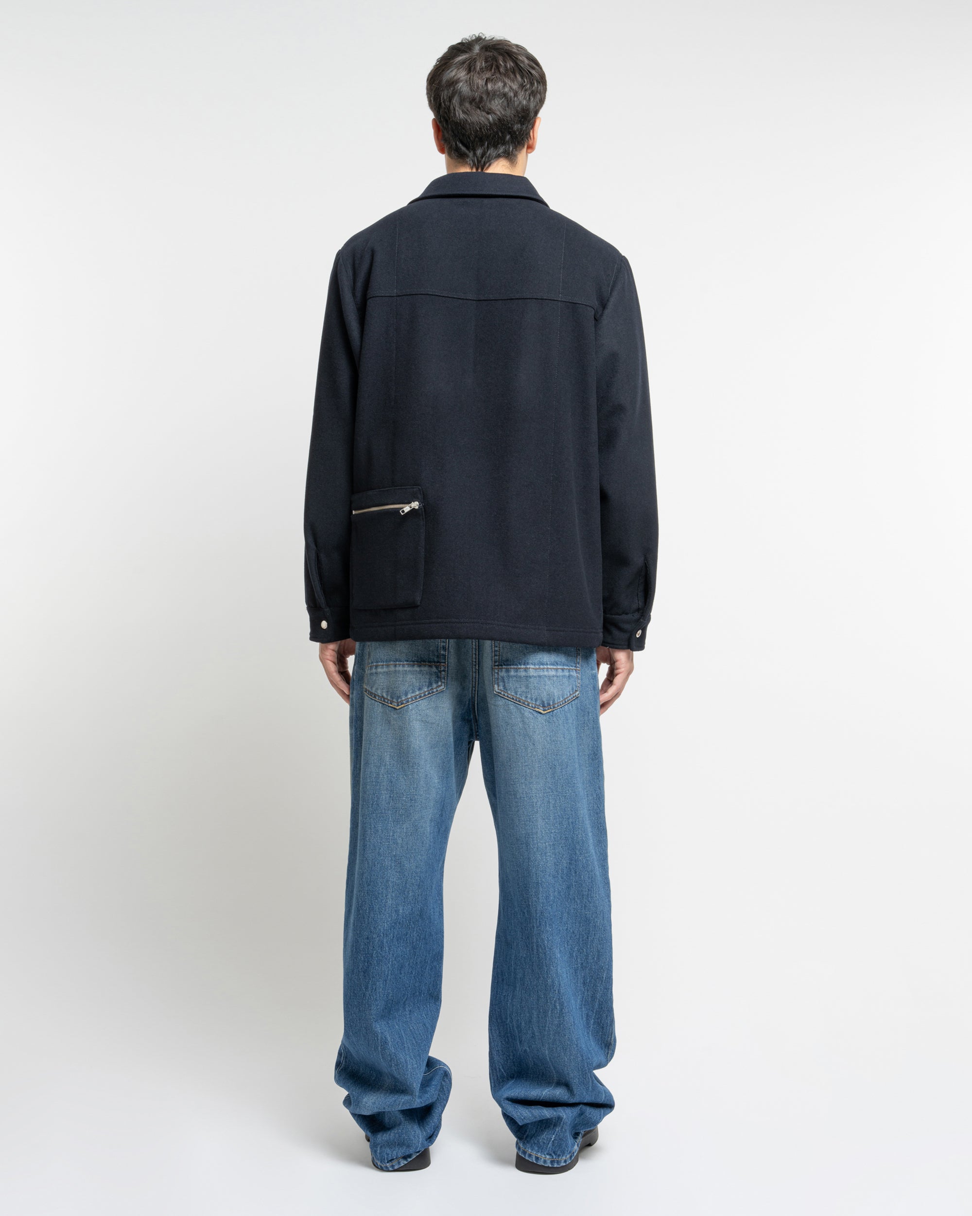 Aviv giacca camicia oversize in panno