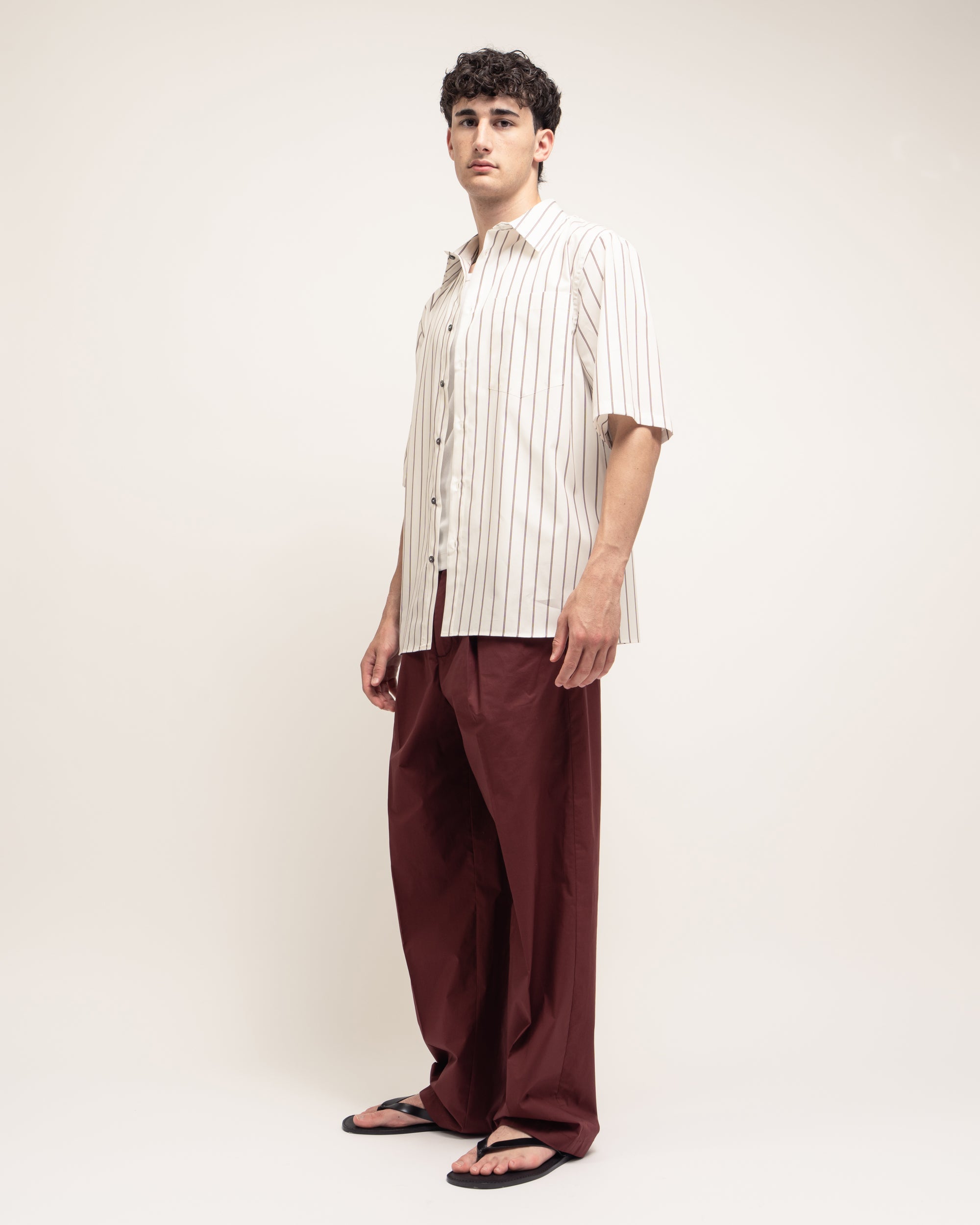 Badu camicia regular in popeline rigato