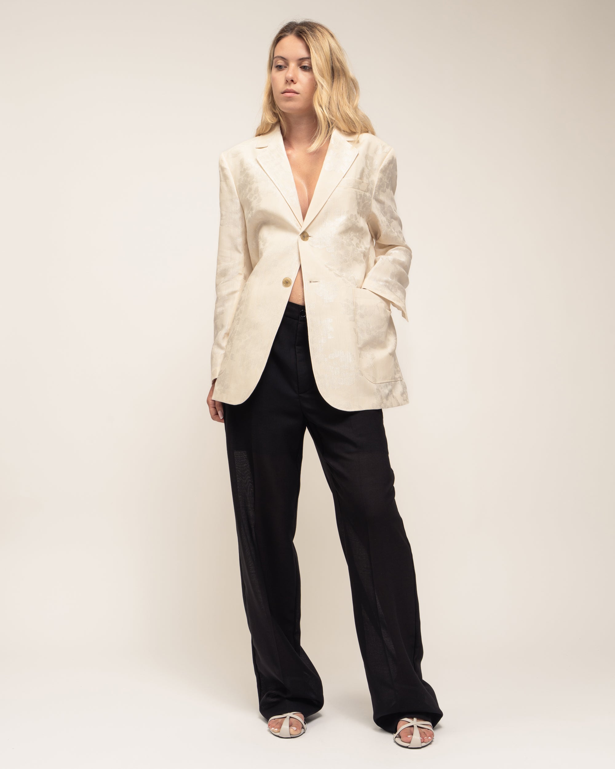 Ben blazer monopetto in damascato