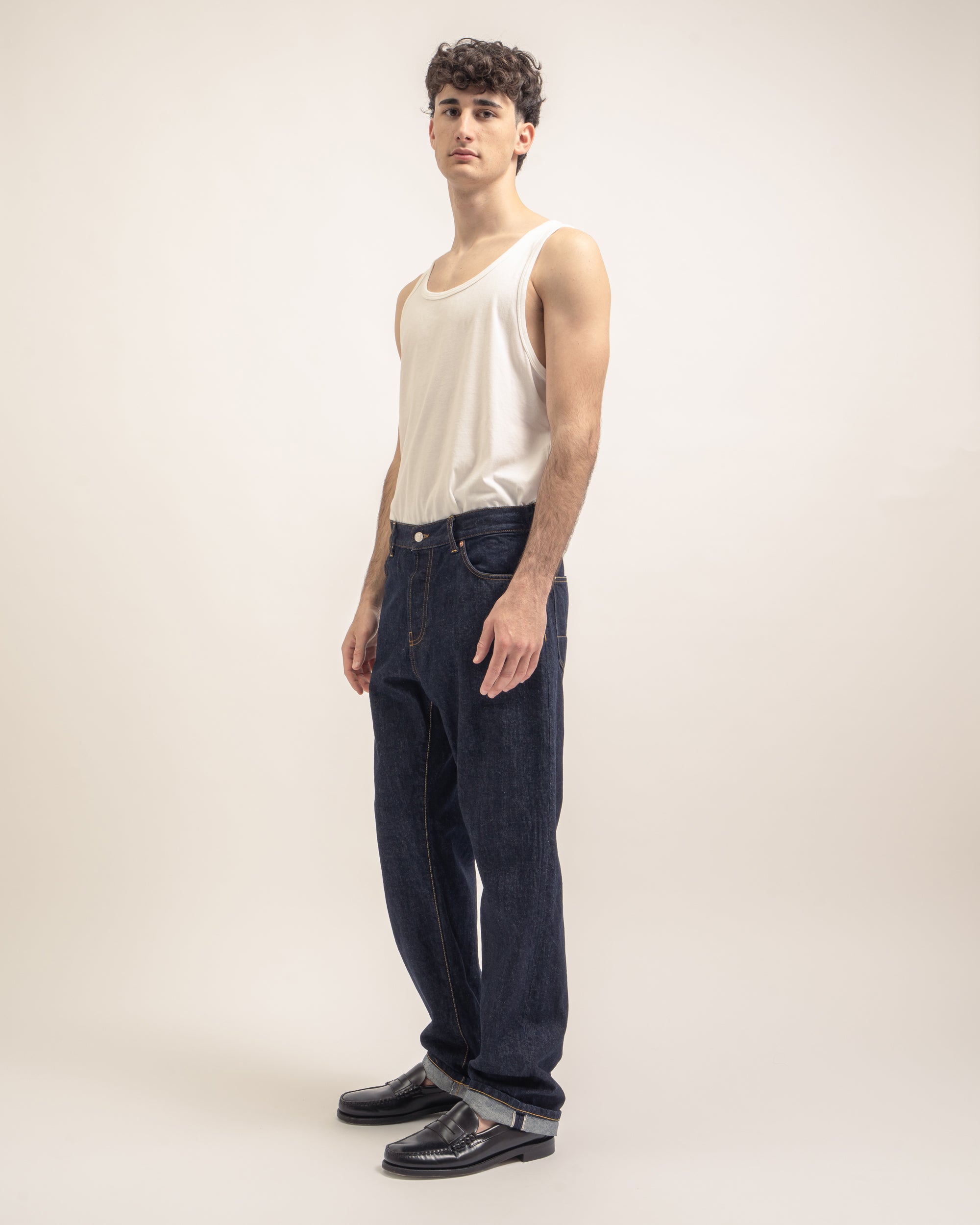 Bowl jeans relaxed in denim cimosato