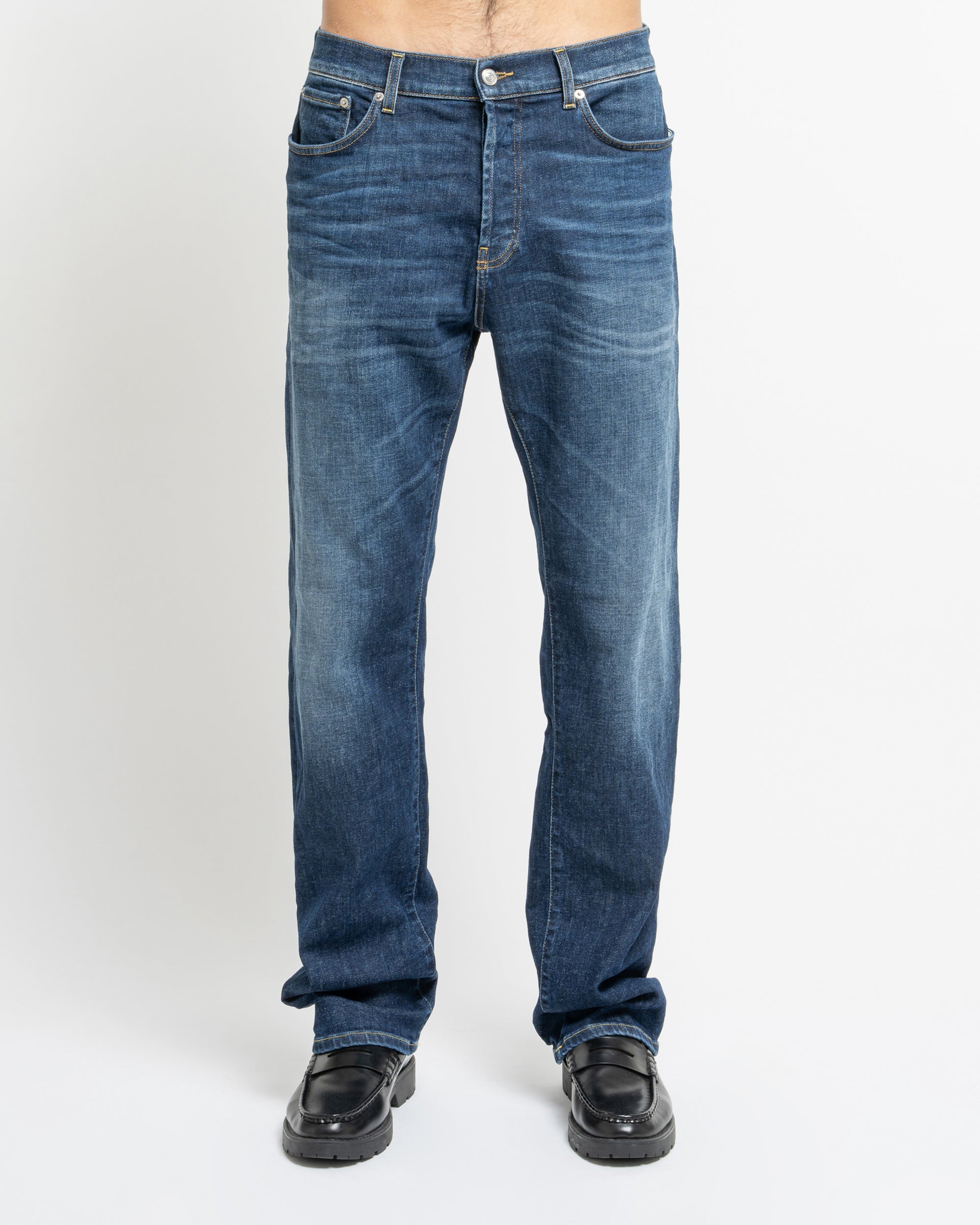 Relaxed bowl jeans in stretch denim