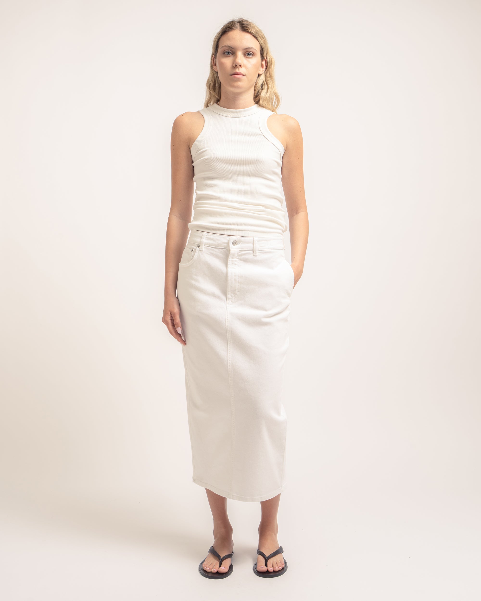 Braid gonna longuette in bull