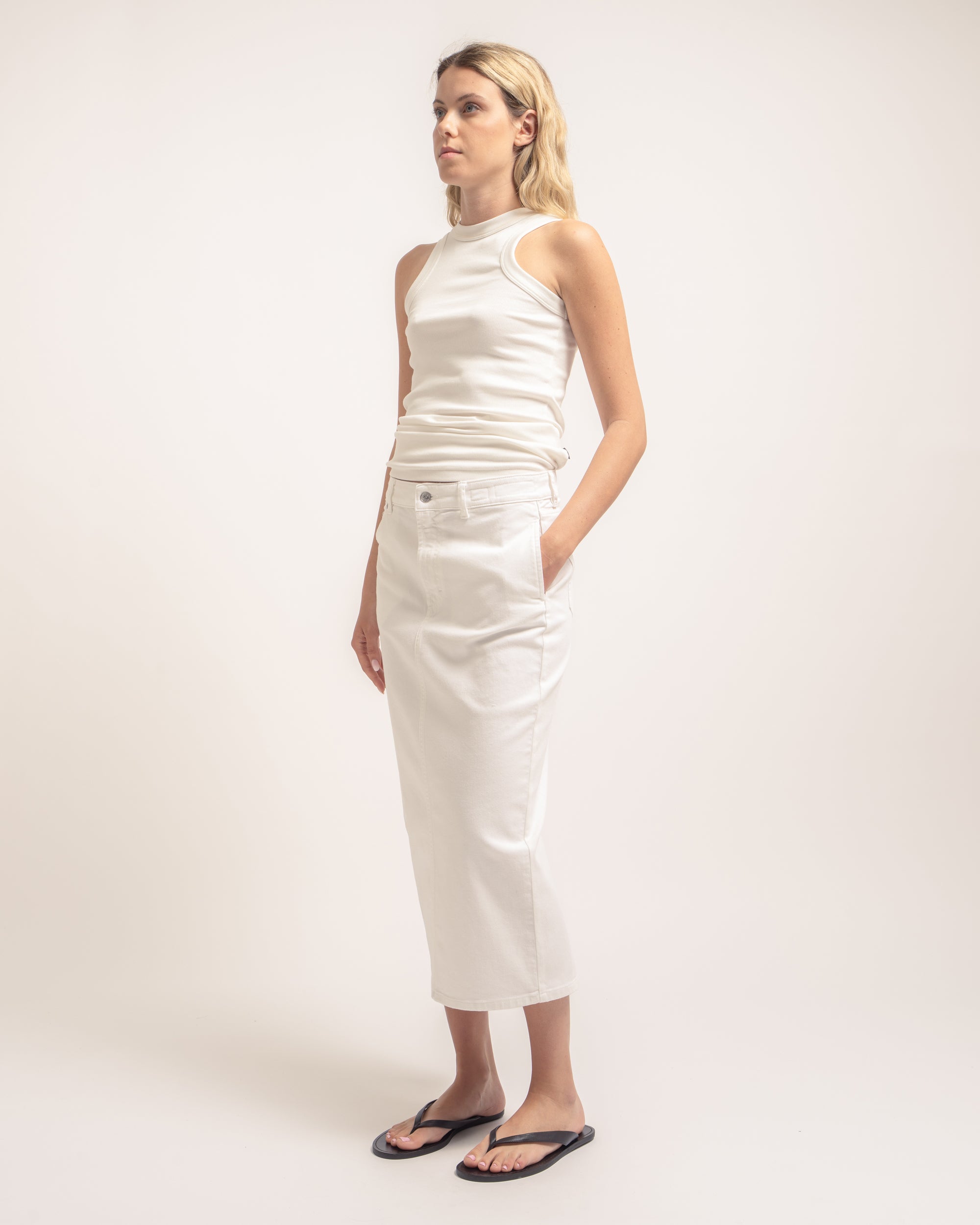 Braid gonna longuette in bull