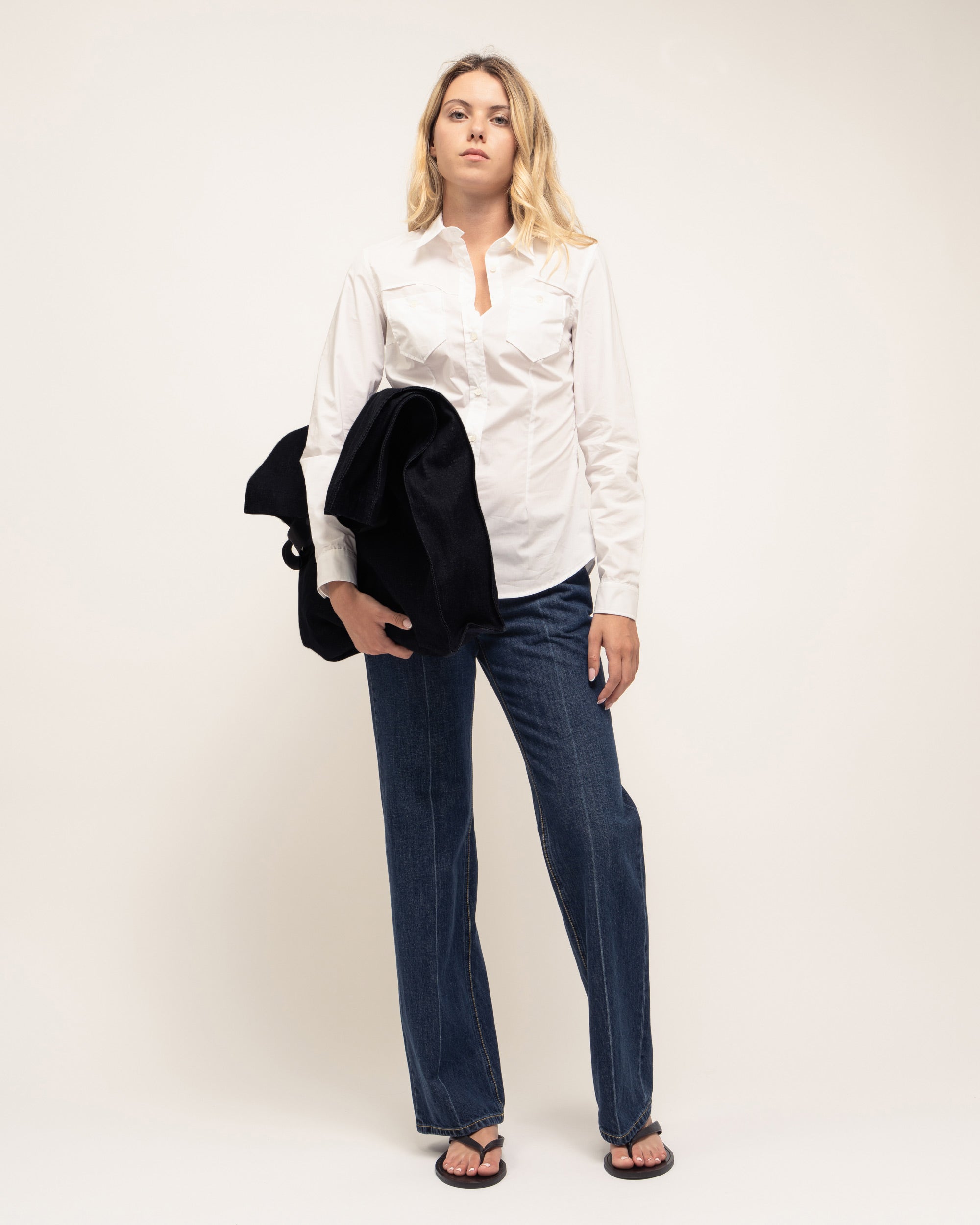 Elle maxi shopper in denim fermo