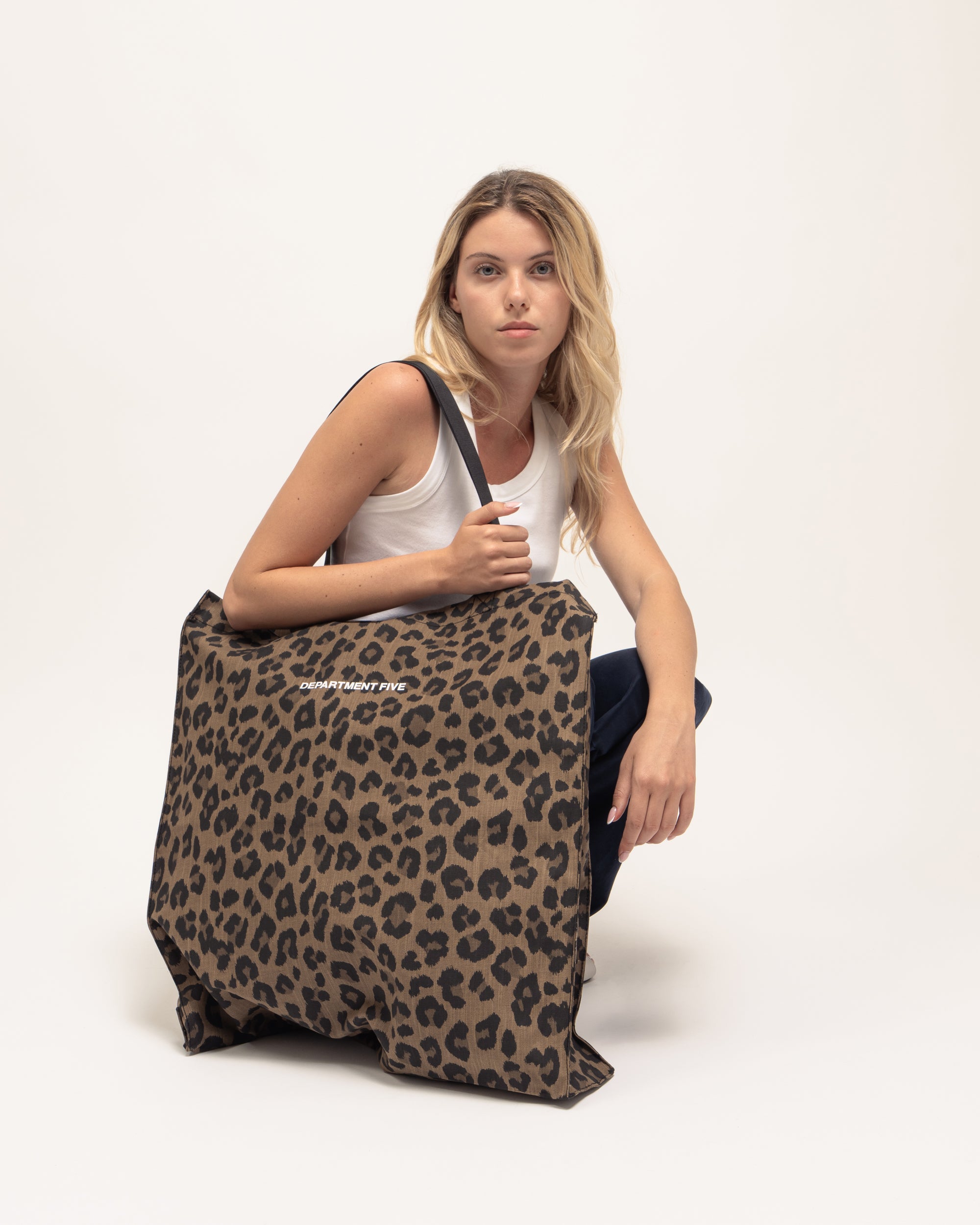 Elle maxi shopper in bull leopardato