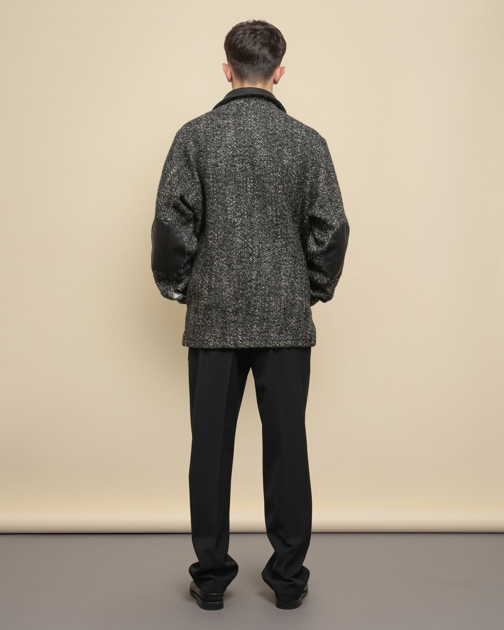Event overshirt in herringbone cloth