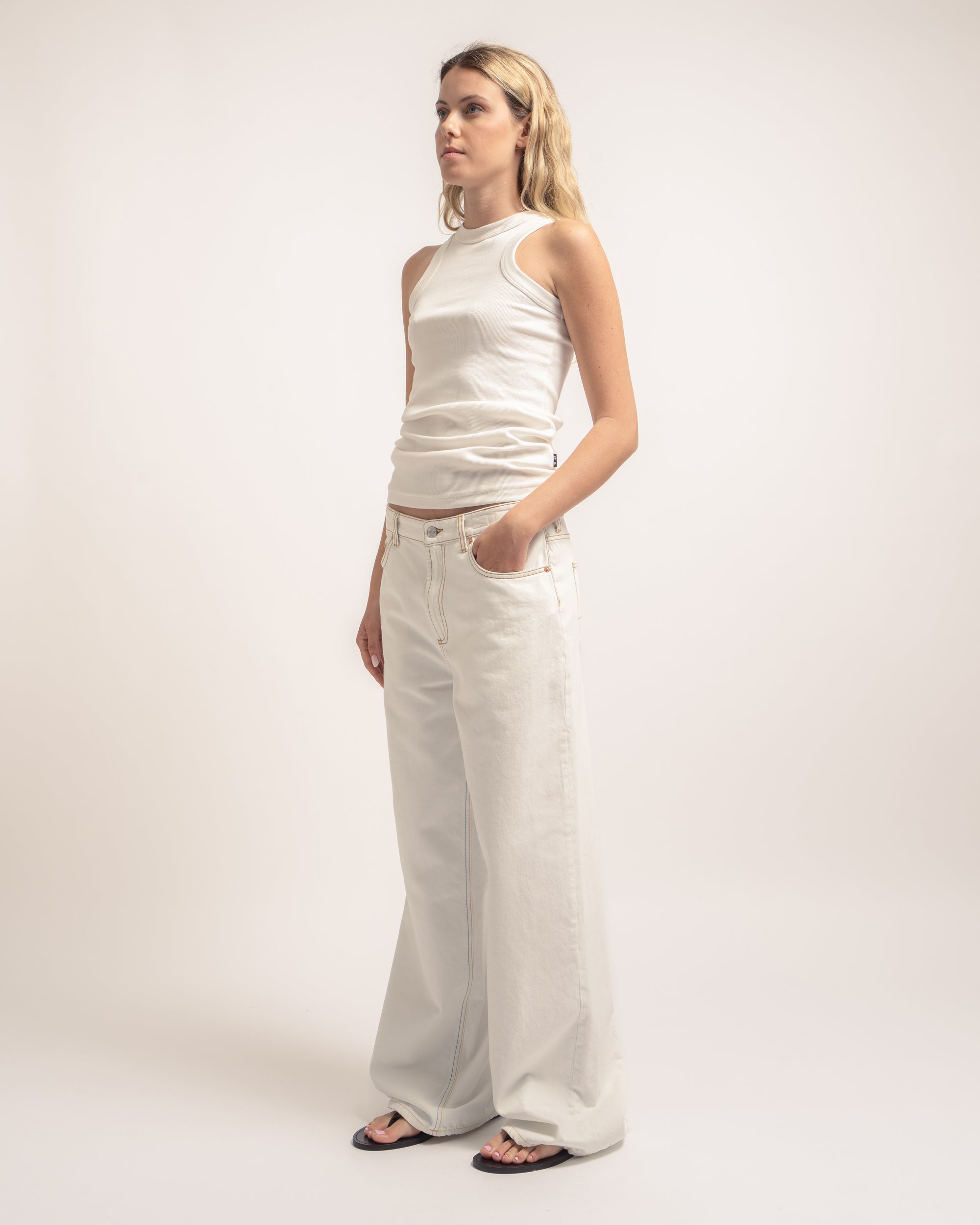 Express jeans gamba ampia in denim fermo