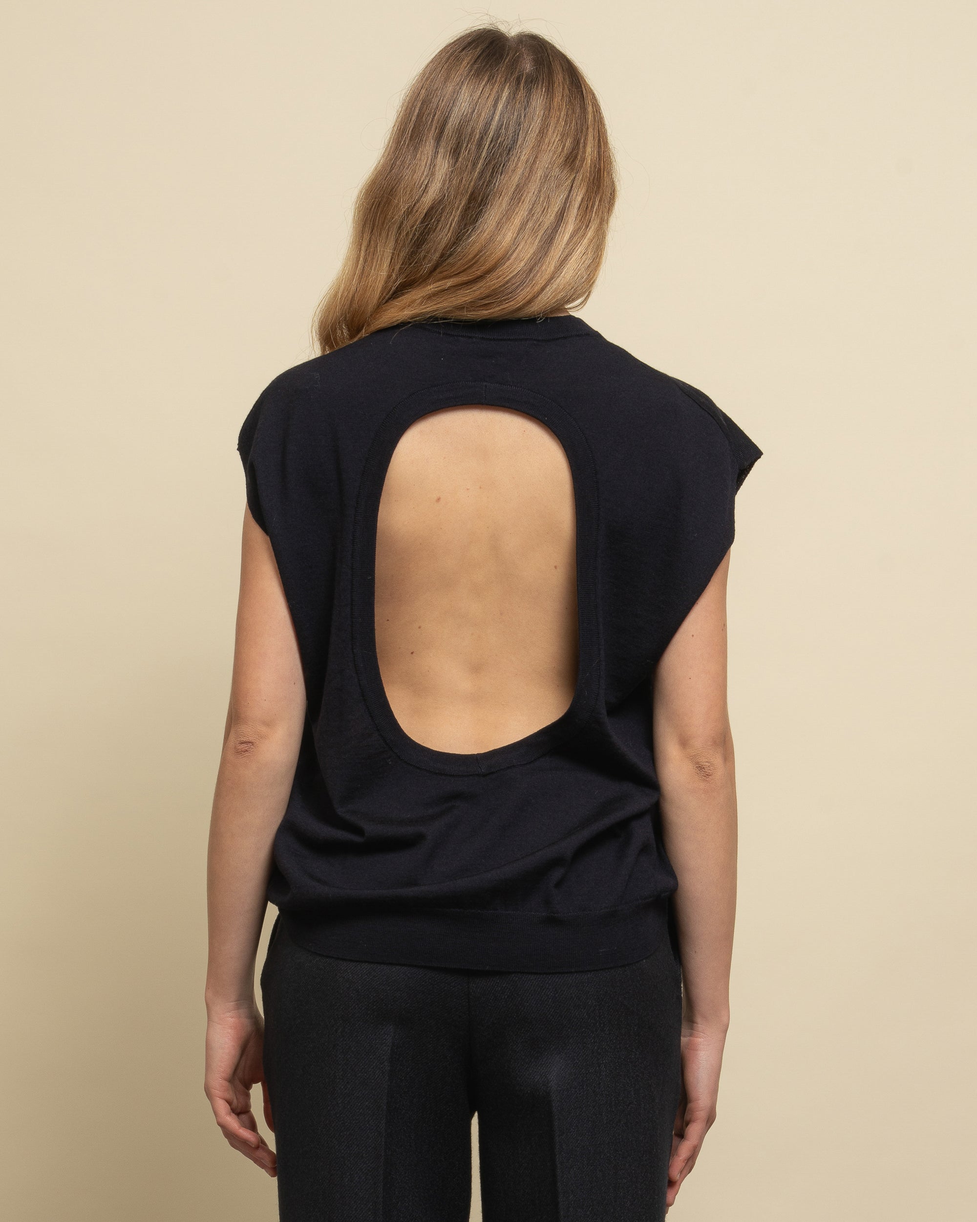 Gabuti gilet merinos con oblò