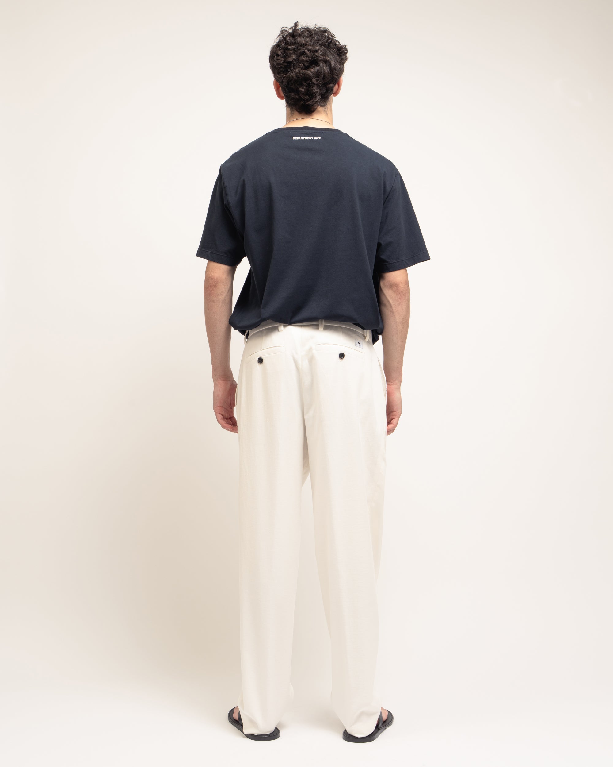 Gin pantaloni gamba ampia in saia