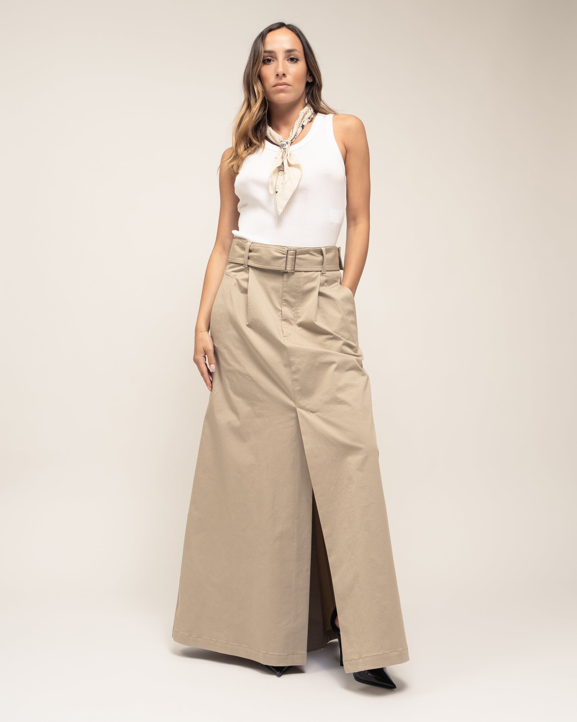 Goody gonna lunga in gabardina