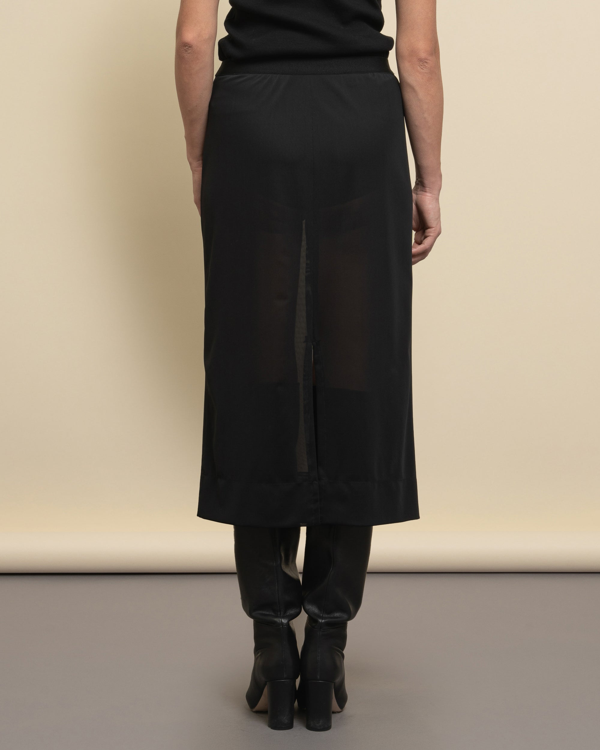 Gout-g mesh midi skirt