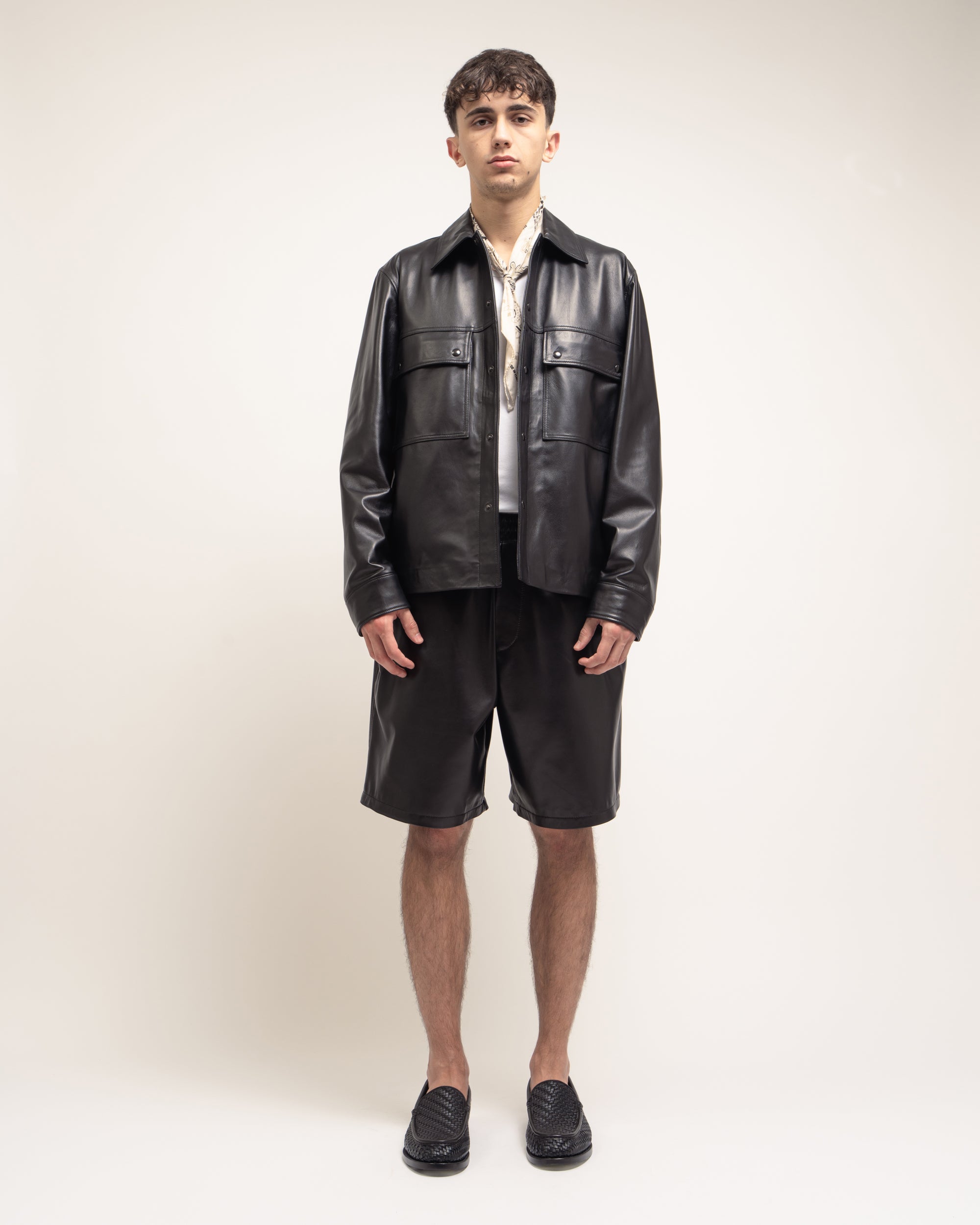 Graham giacca camicia in pelle