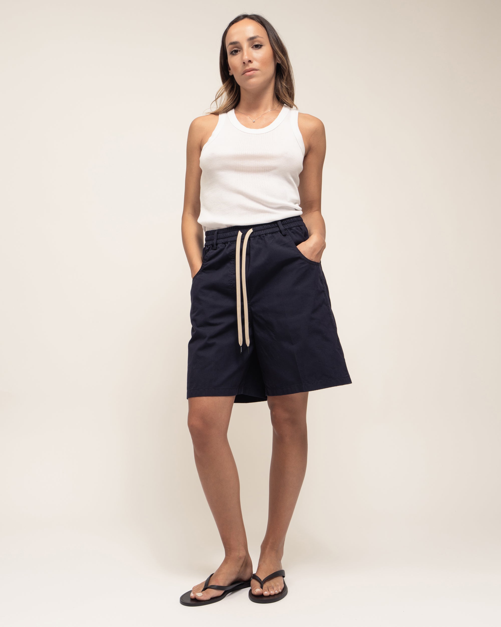 Herbie bermuda coulisse in rib tecnico