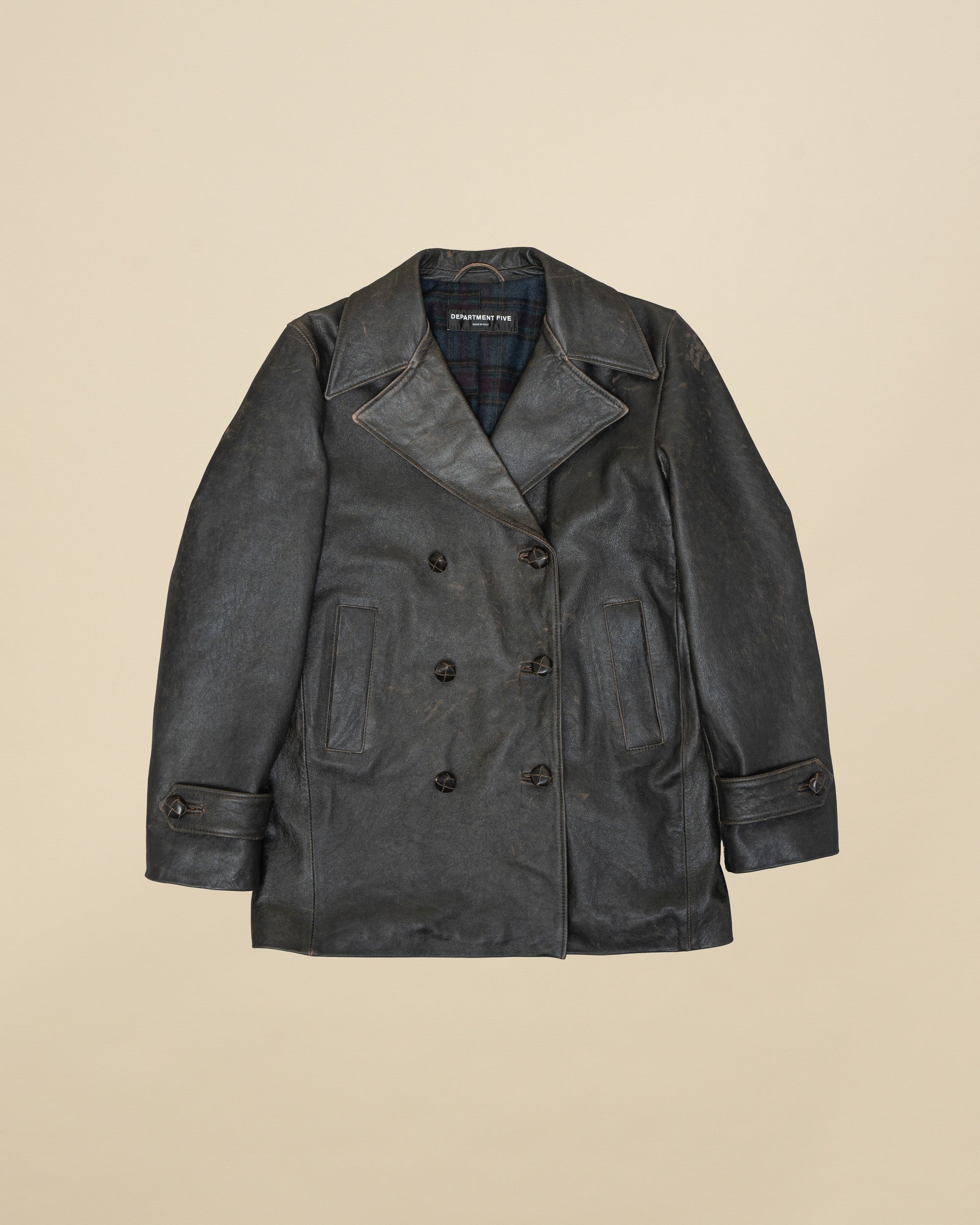 Holidelle leather peacoat