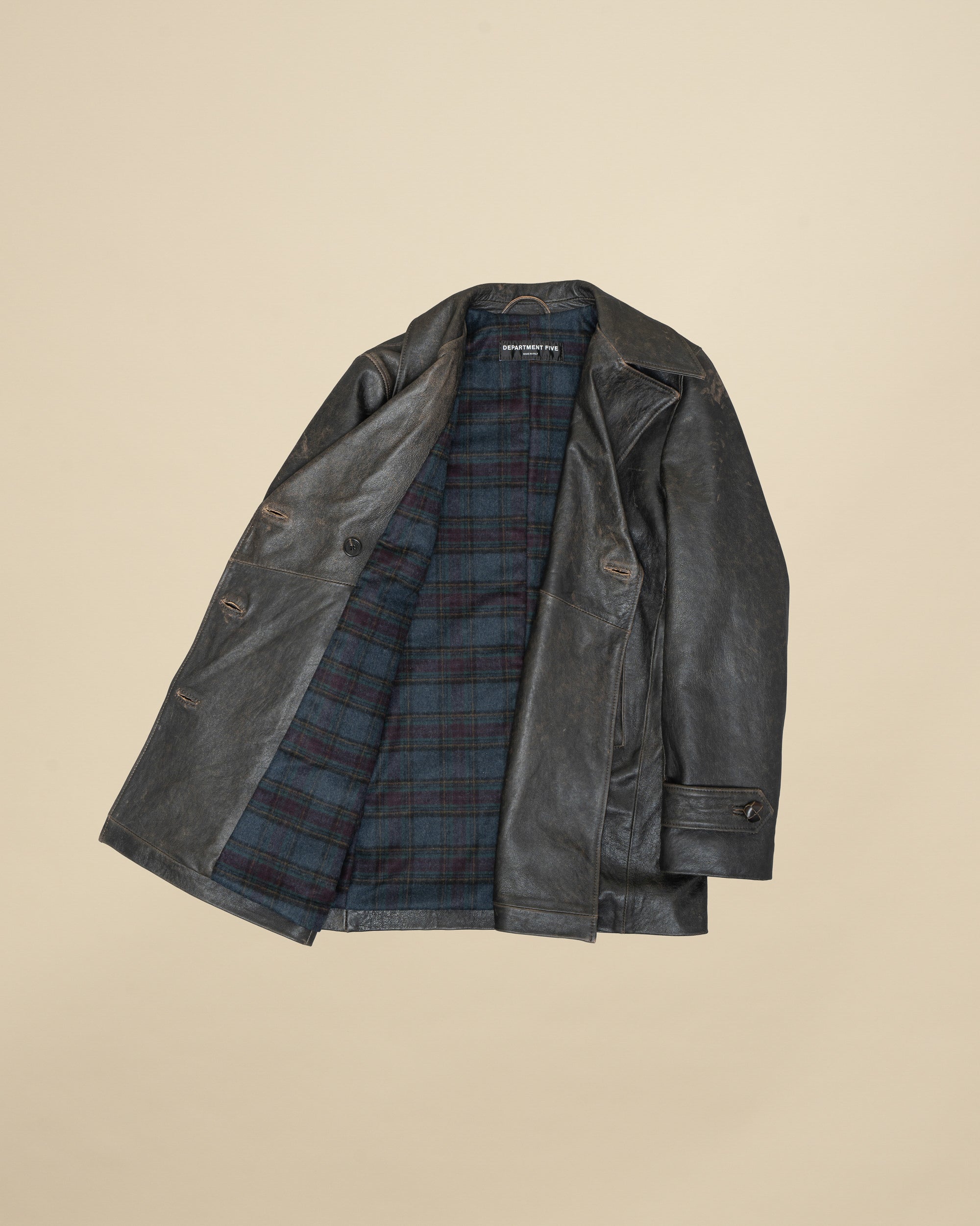 Holidelle leather peacoat