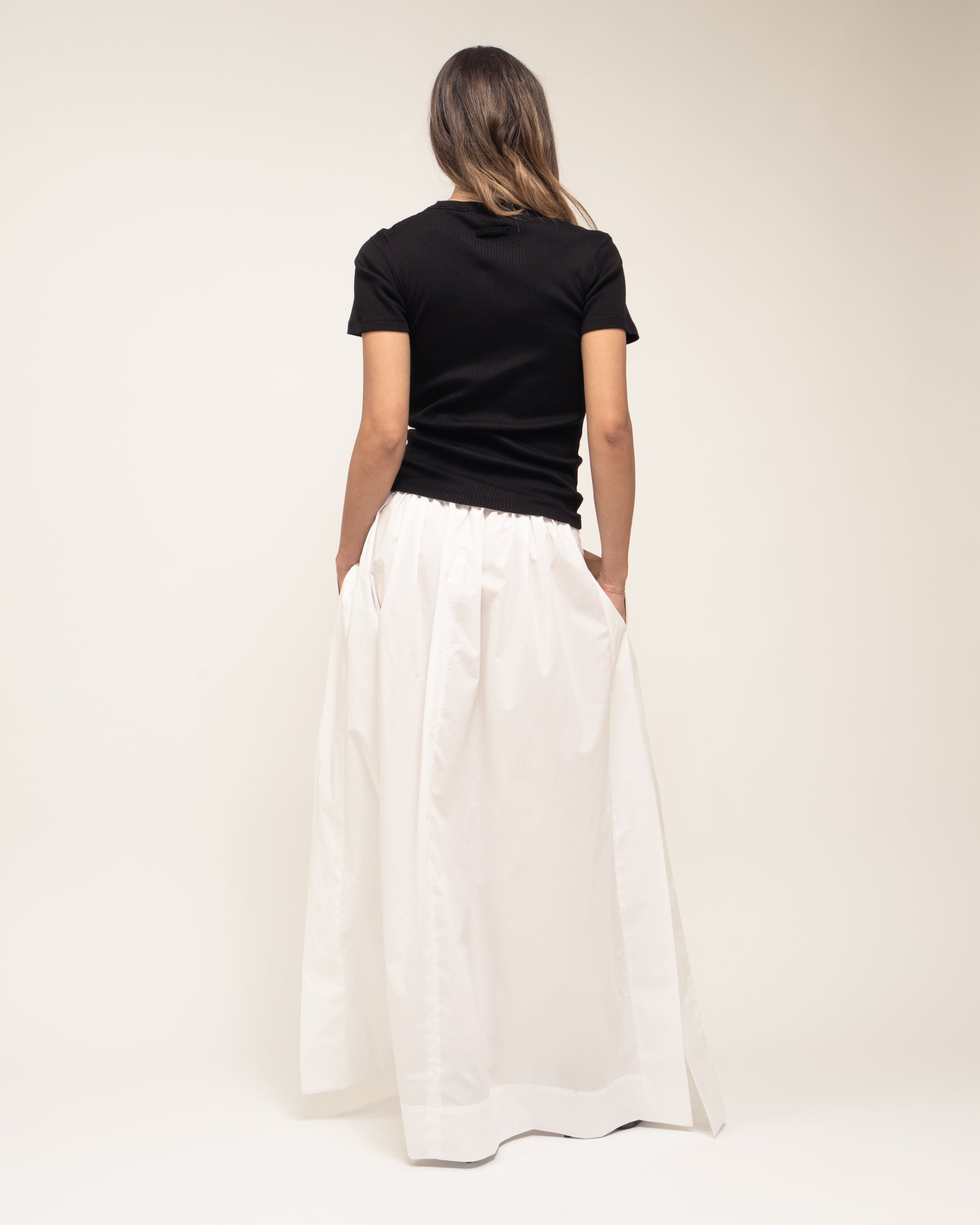 Janelle gonna lunga in popeline