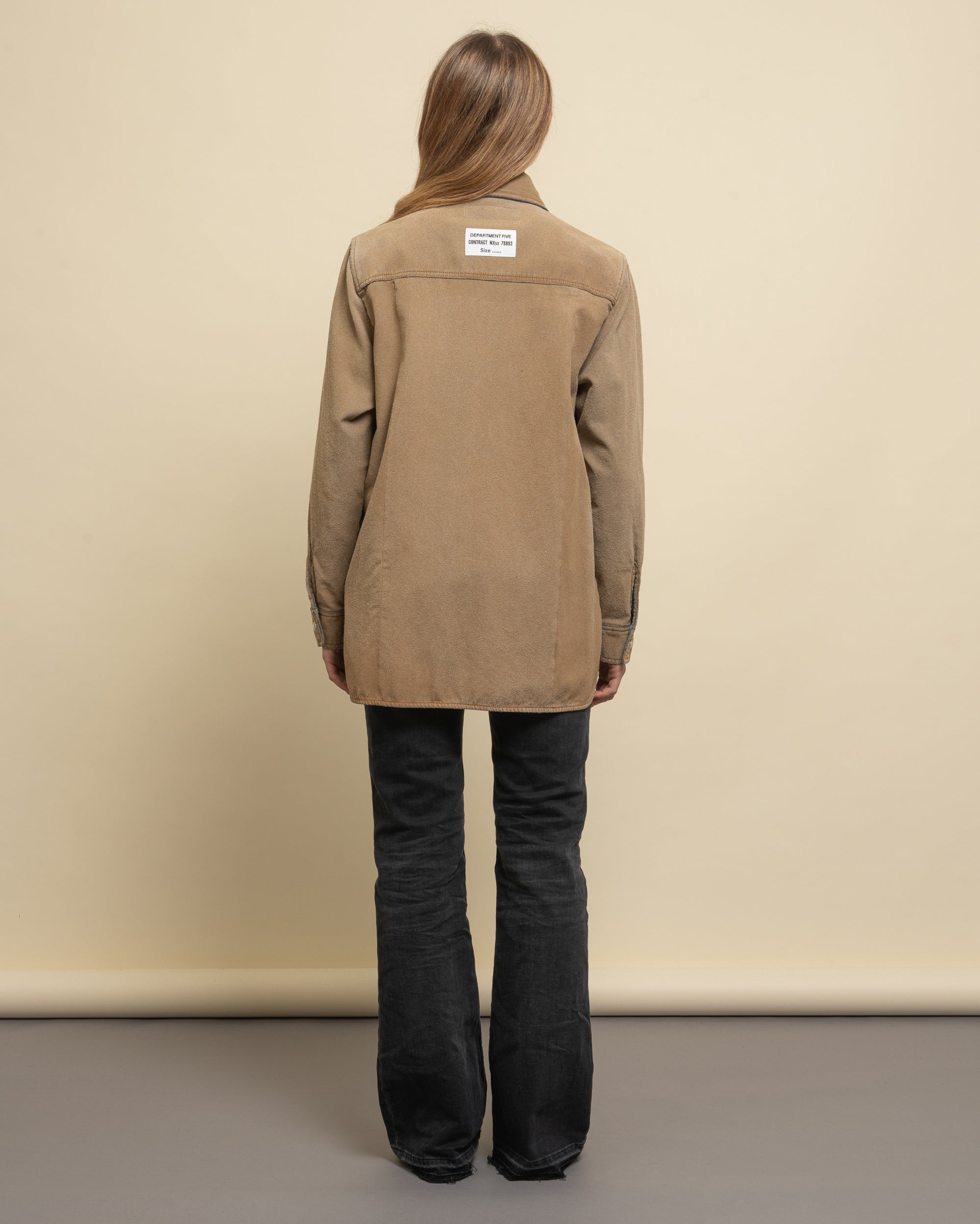 Lanark flocked denim shirt jacket