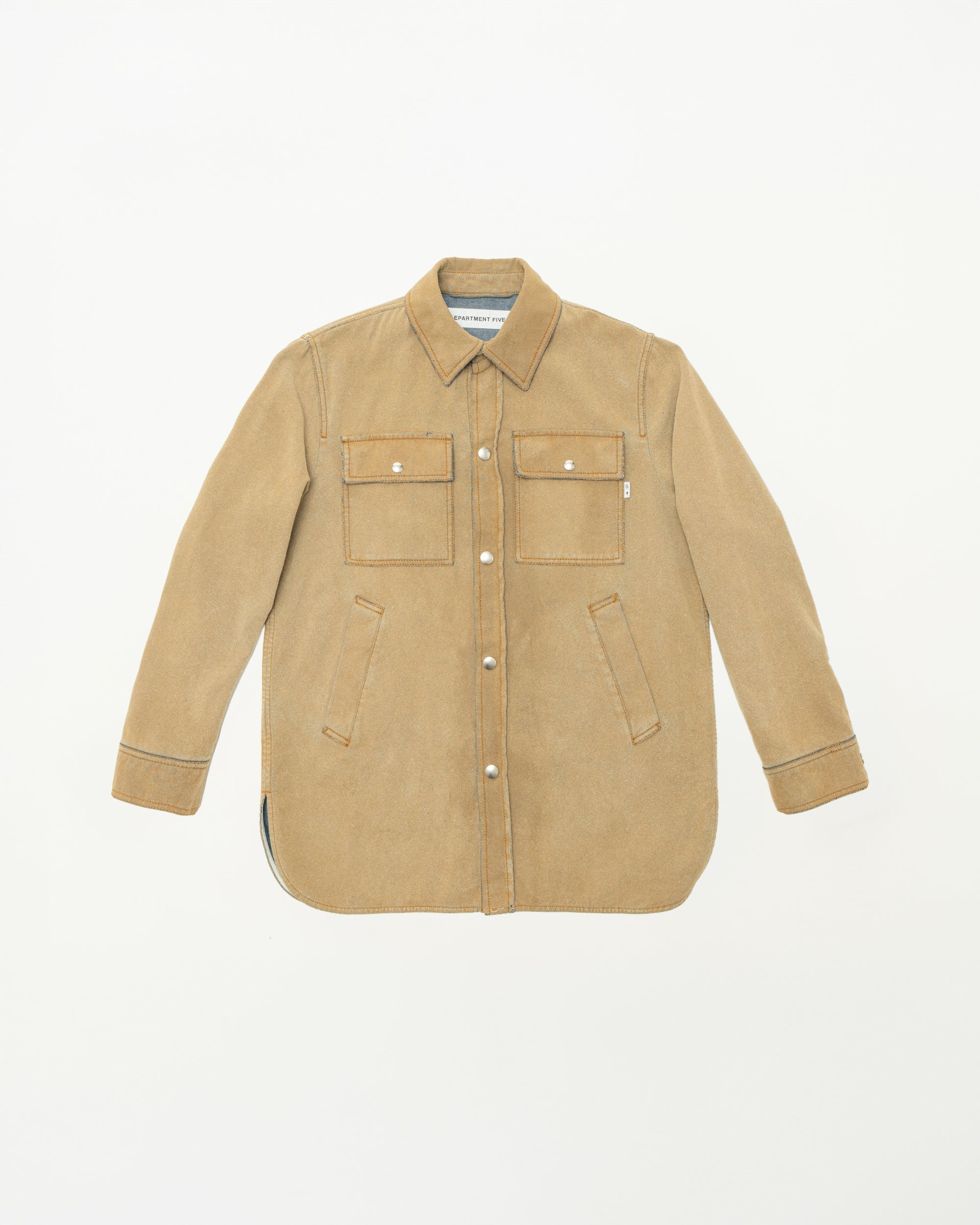 Lanark flocked denim shirt jacket