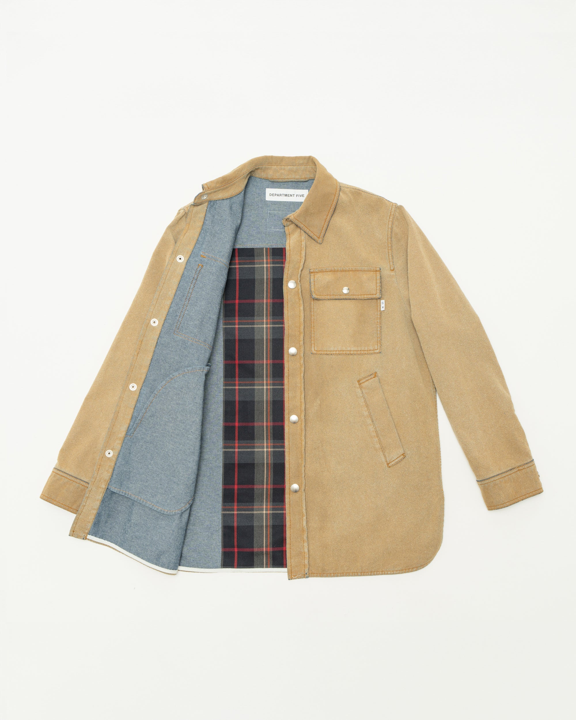 Lanark flocked denim shirt jacket