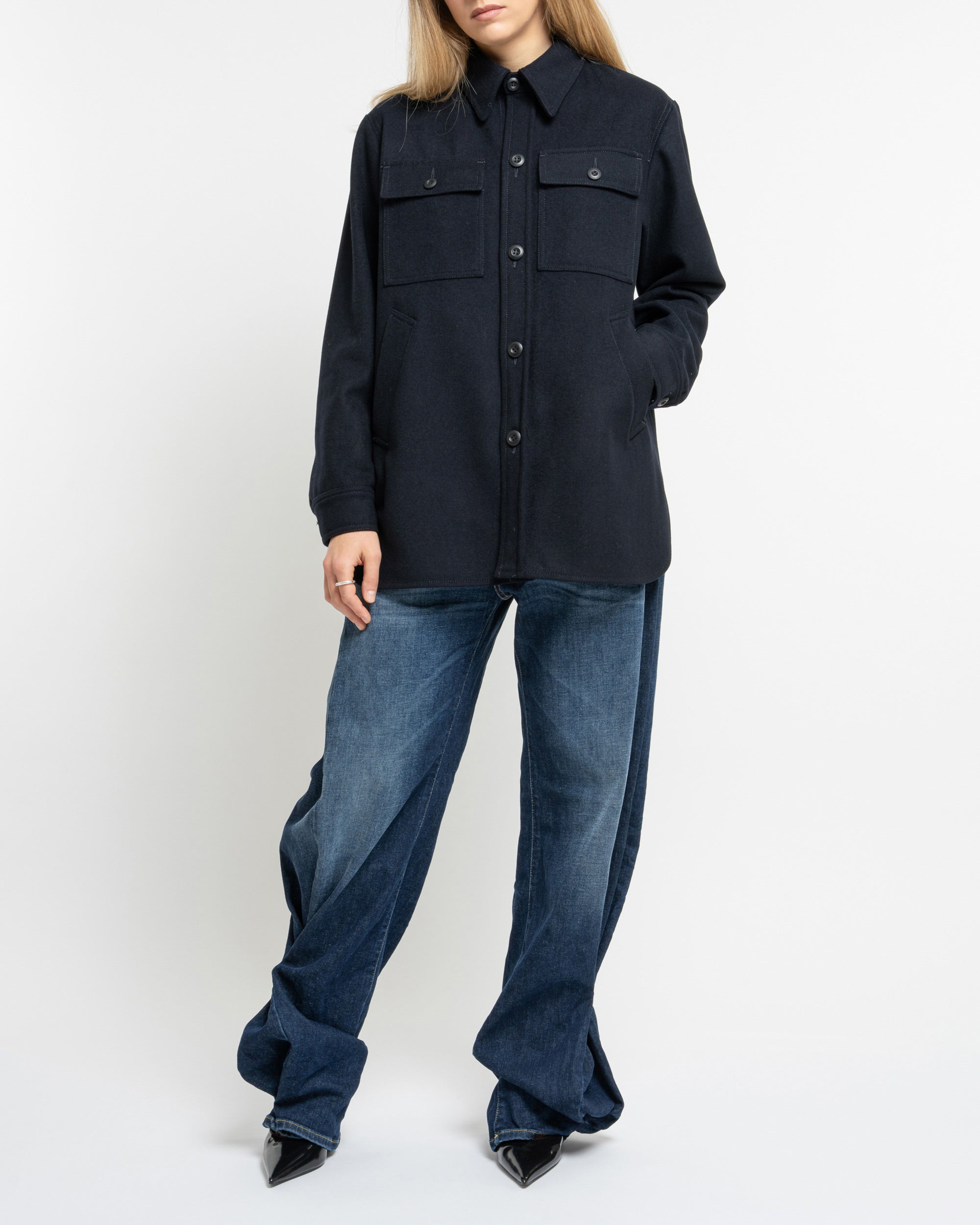 Lanark giacca camicia in panno