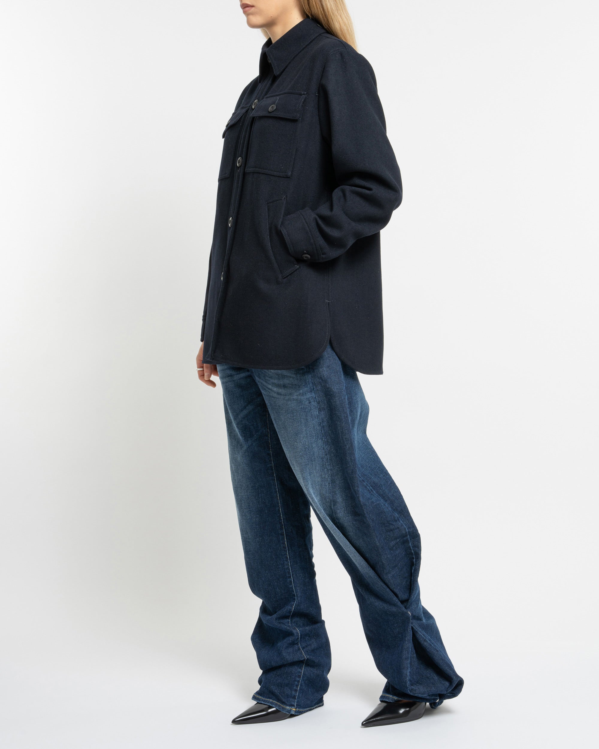 Lanark giacca camicia in panno