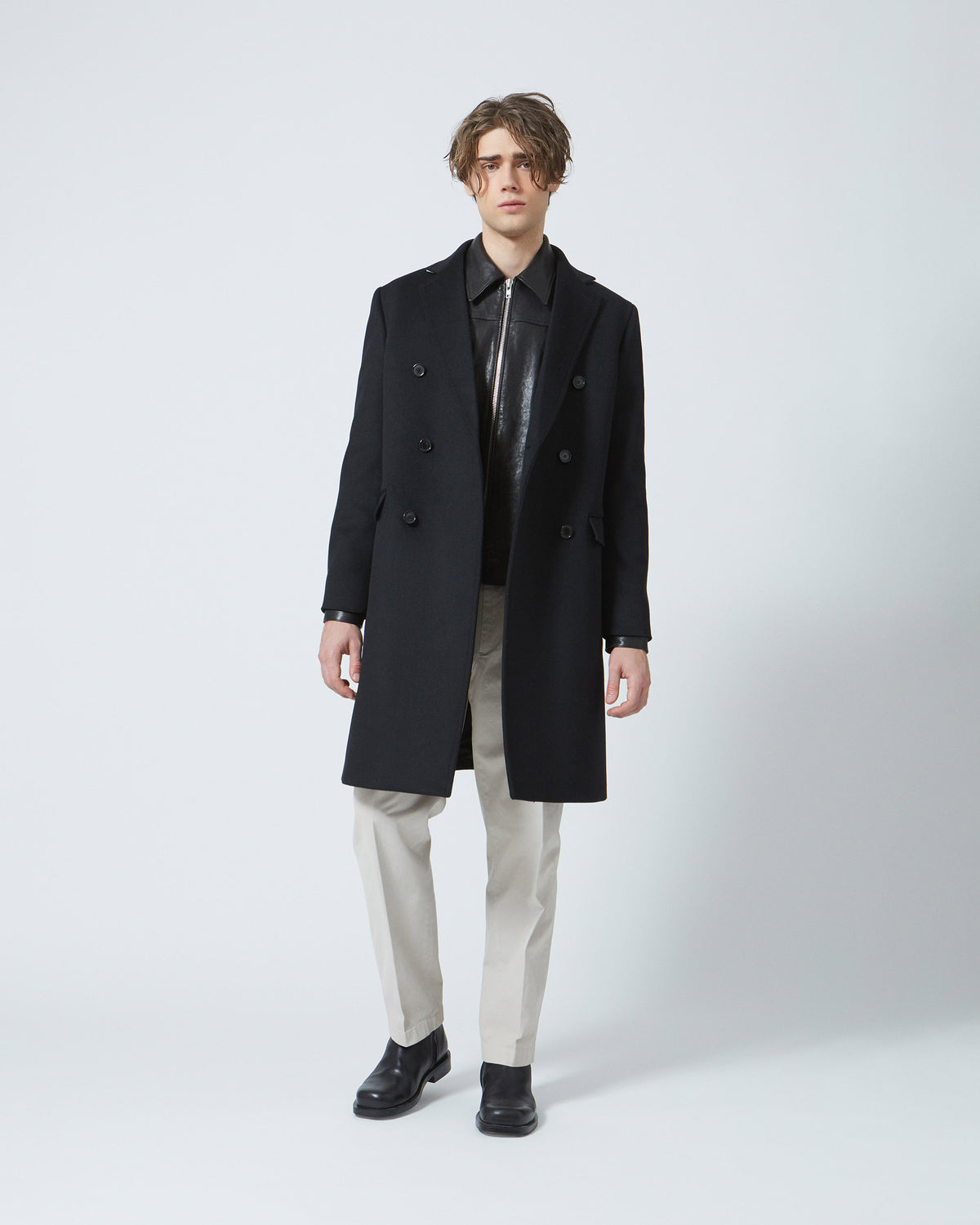 Mans cappotto doppiopetto