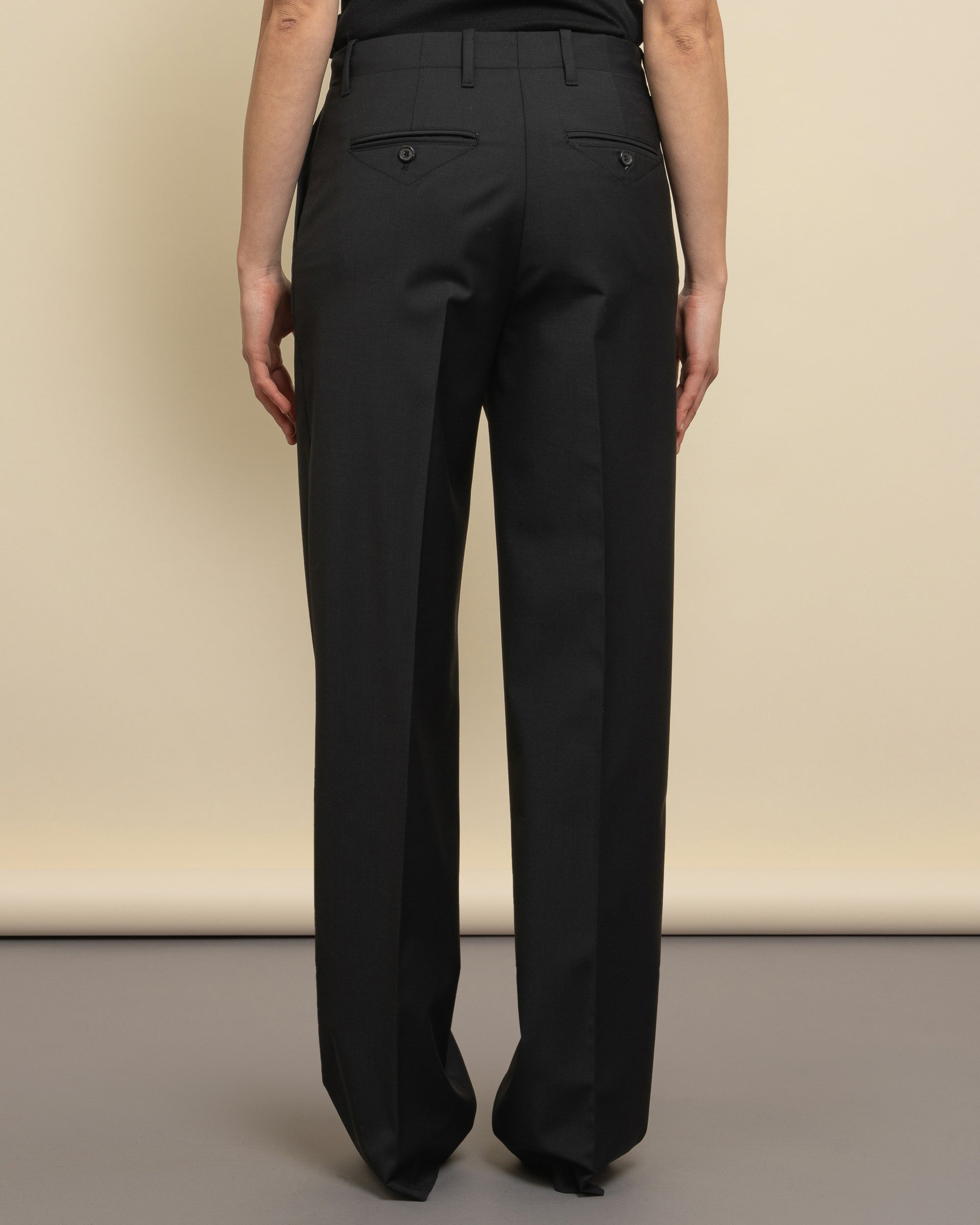 Melville straight leg trousers in cool wool