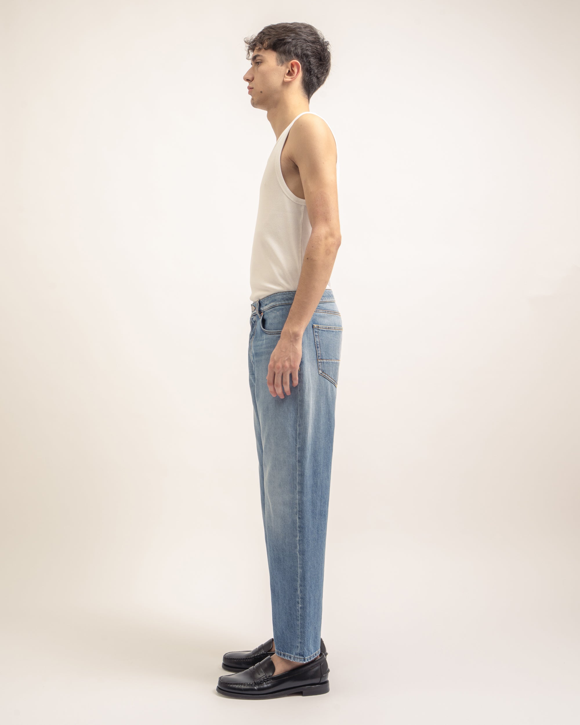 Musso jeans tapered in denim fermo