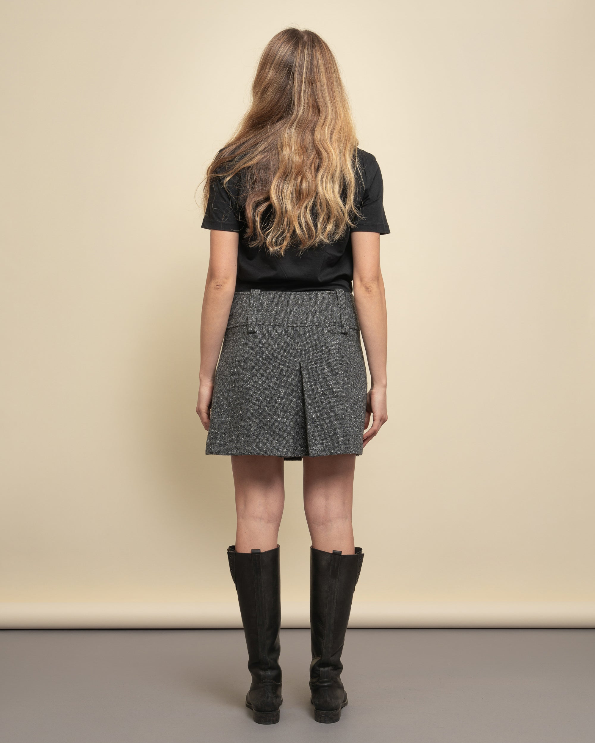 Nati flared skirt in weed cloth