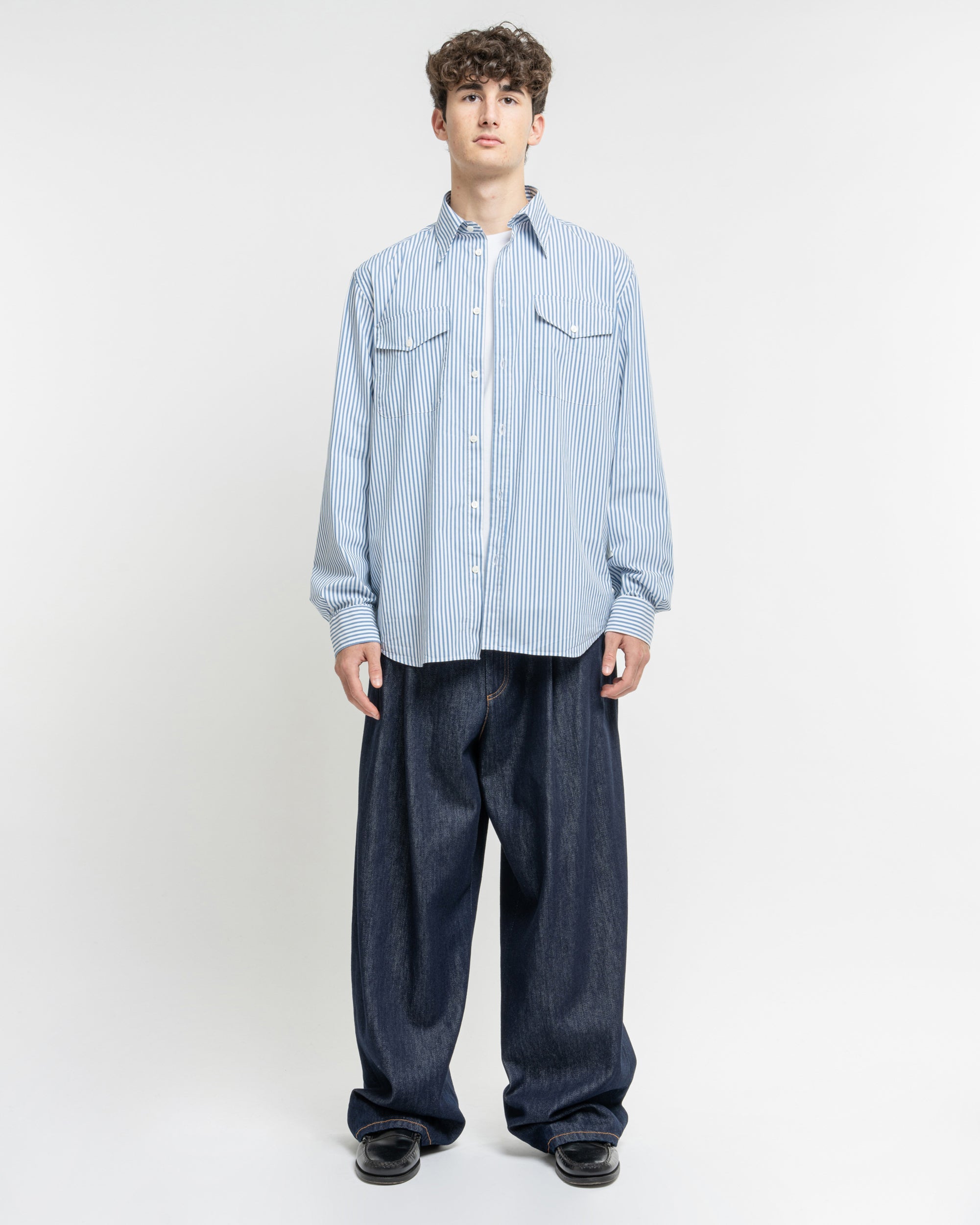Pailot pantaloni chino loose in denim