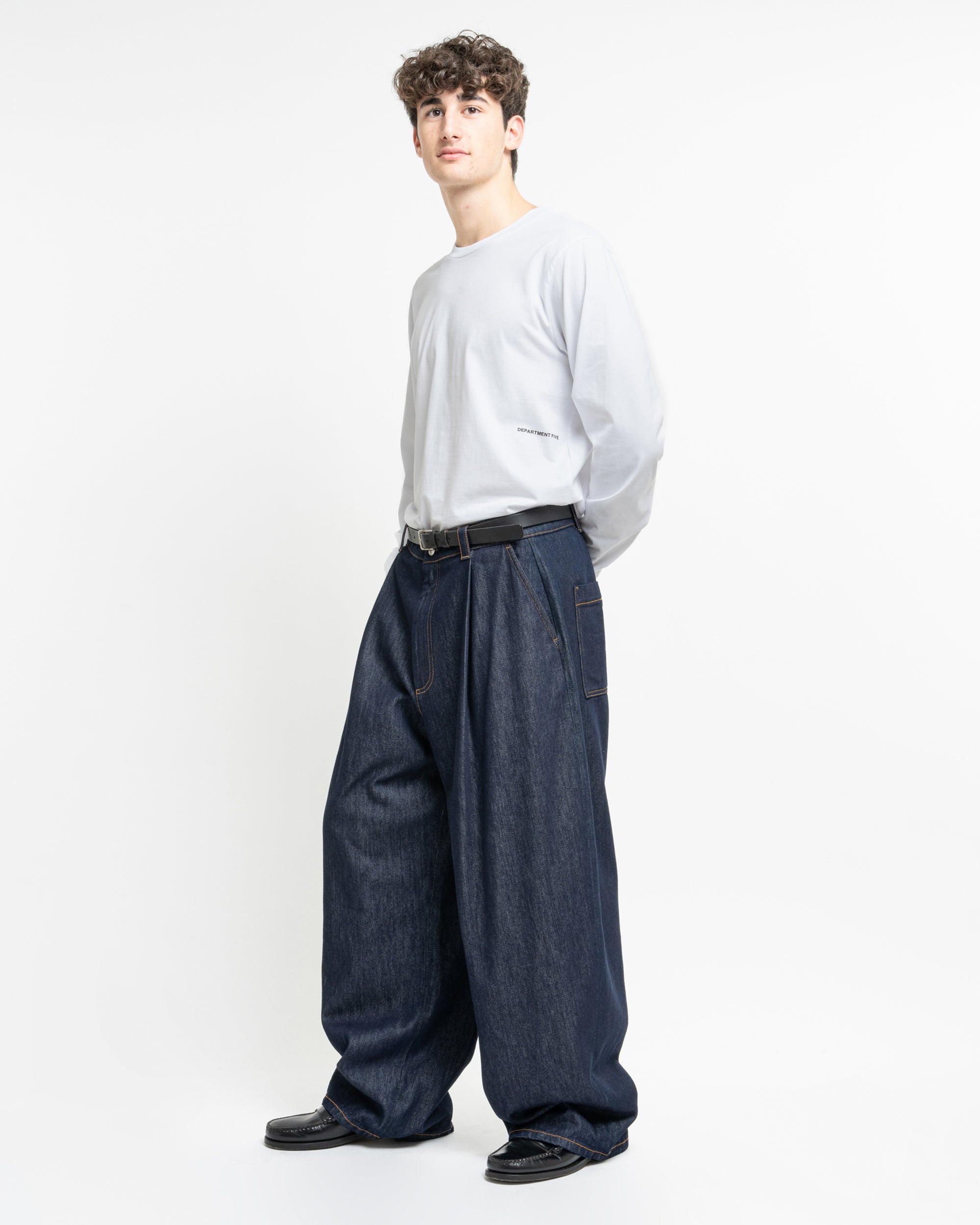 Pailot loose denim chino trousers