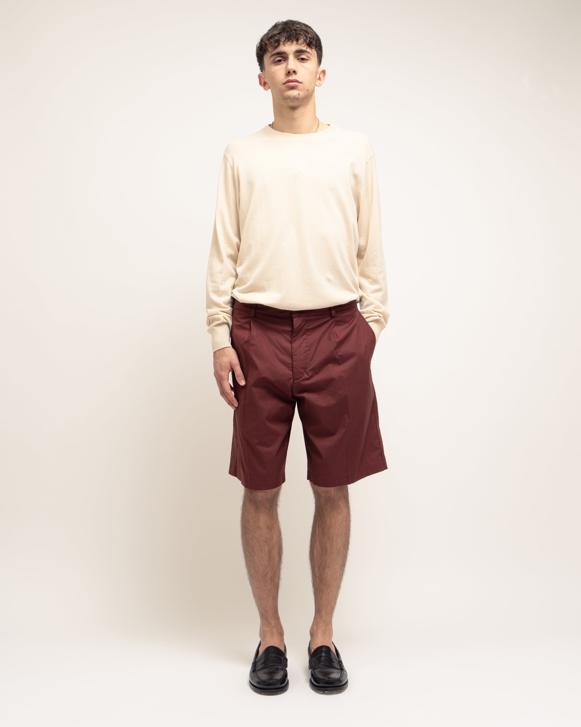 Patrick bermuda pinces in popeline stretch