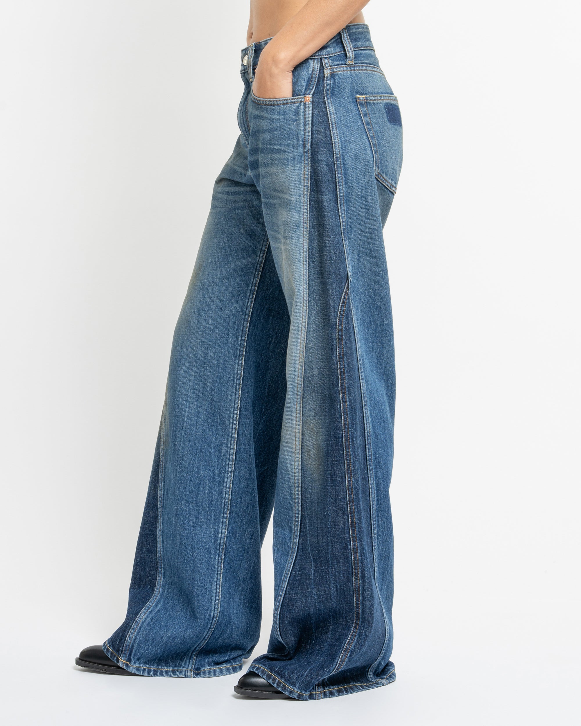 Resort jeans gamba ampia in denim