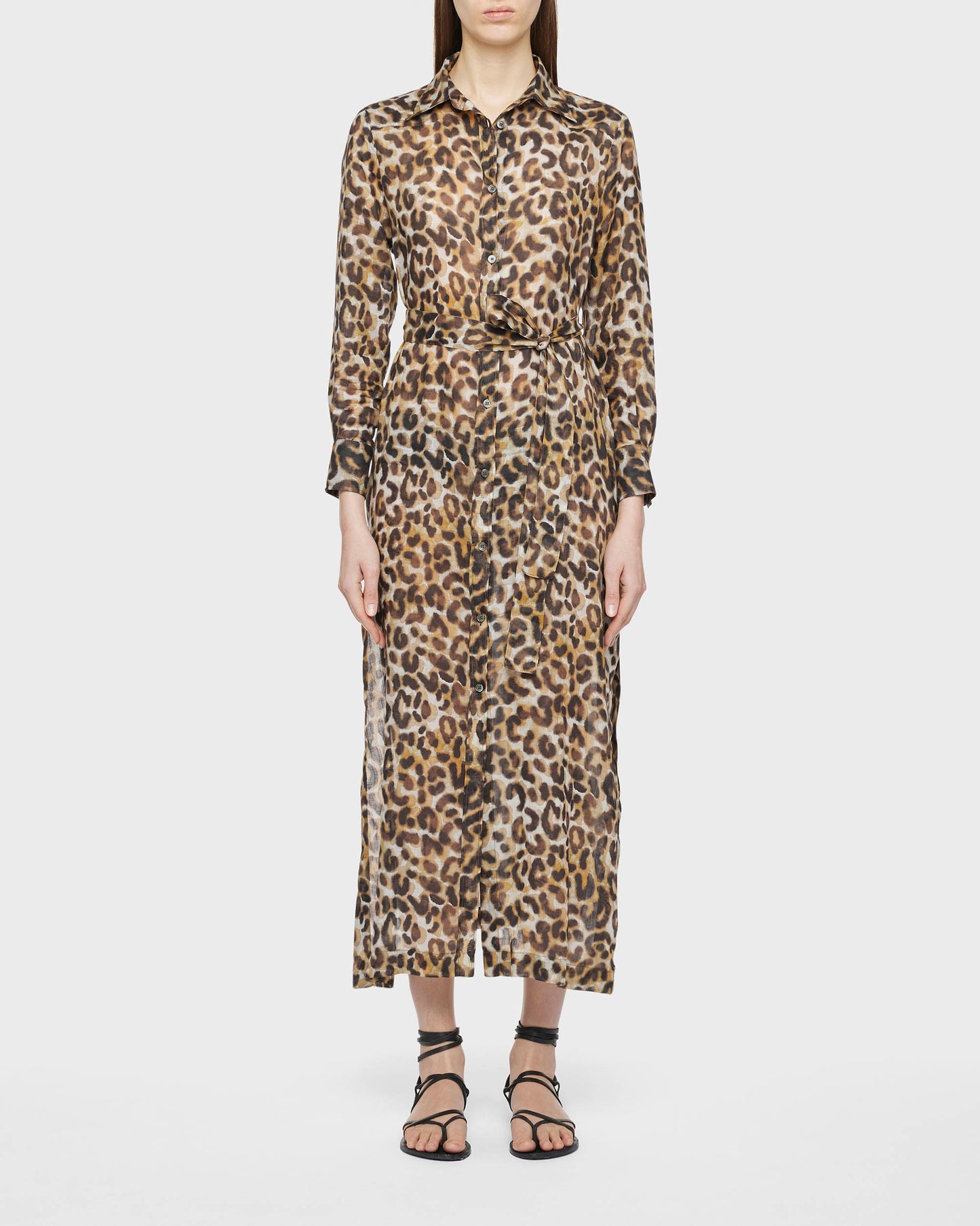 Rosaline abito chemisier leopardato