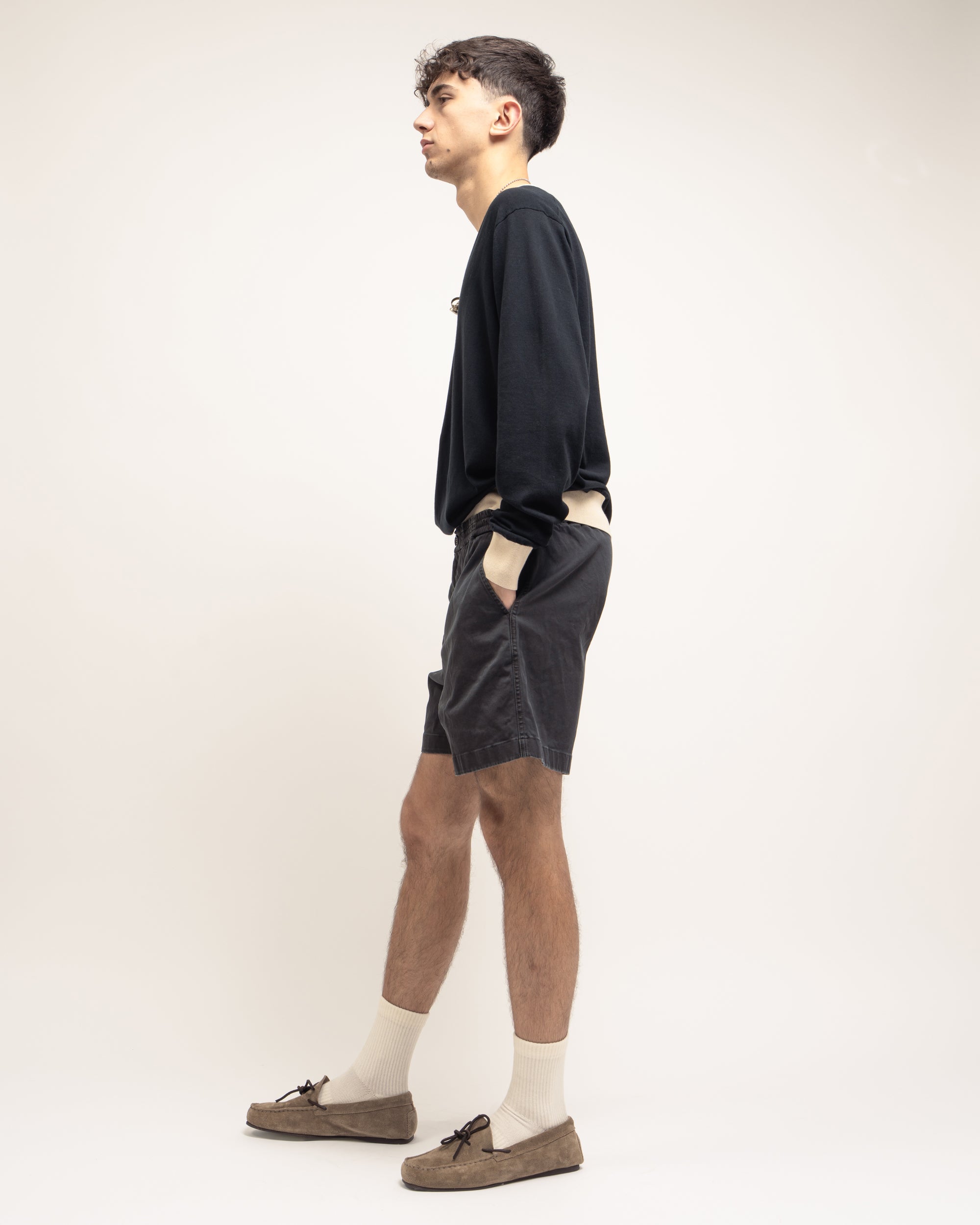 Rufus bermuda elasticato in gabardina