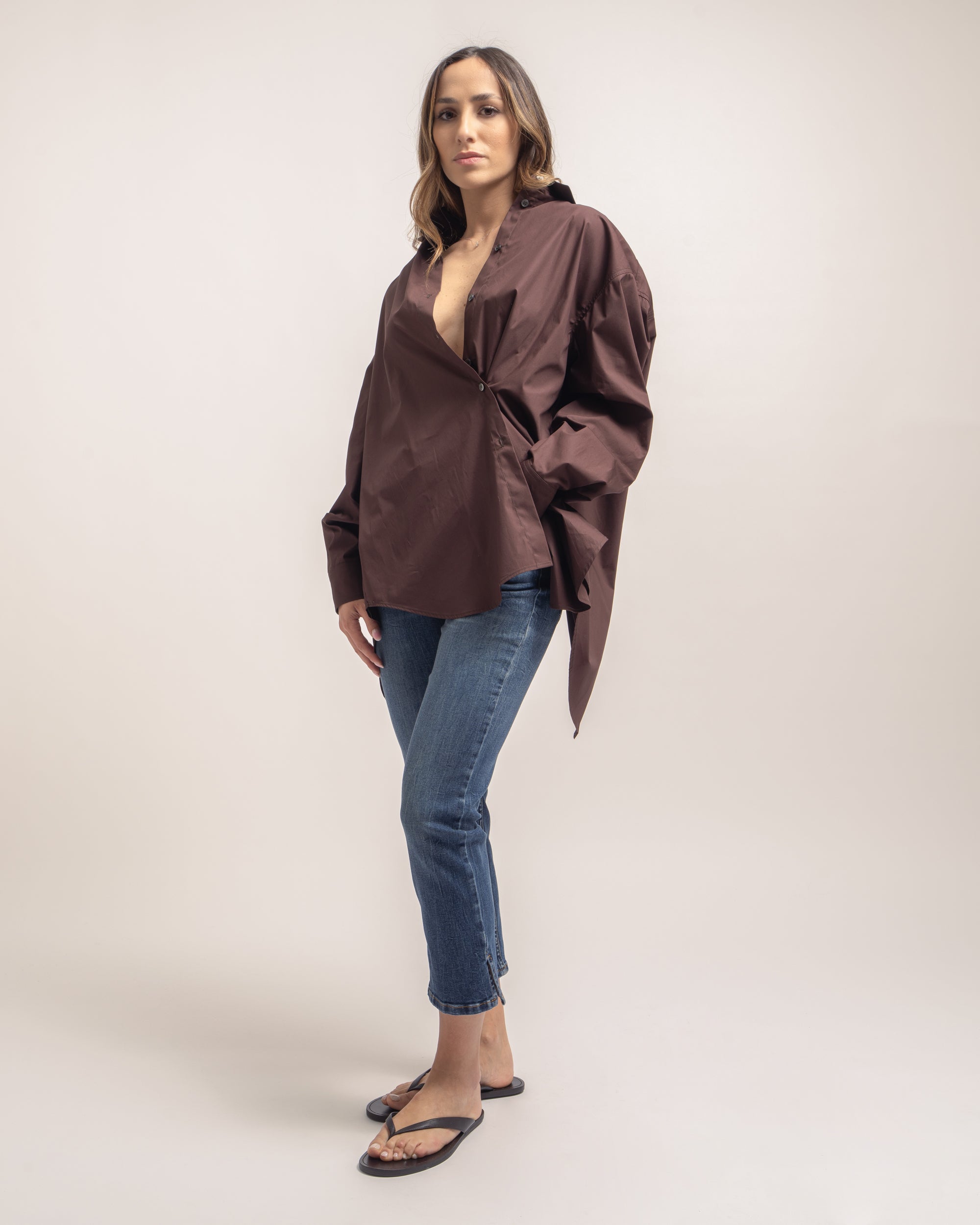 Sister camicia oversize in popeline