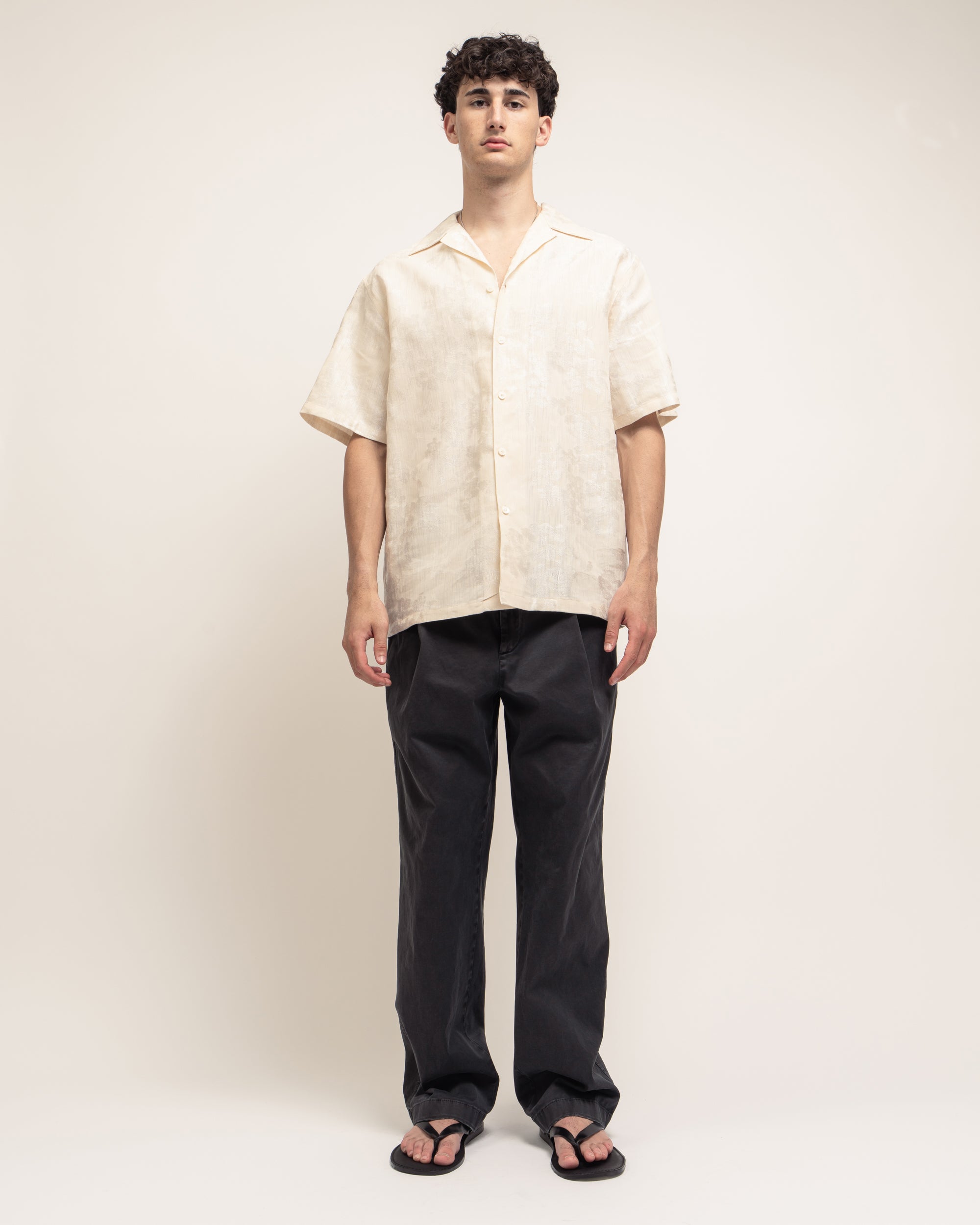 Soccio camicia bowling in damascato