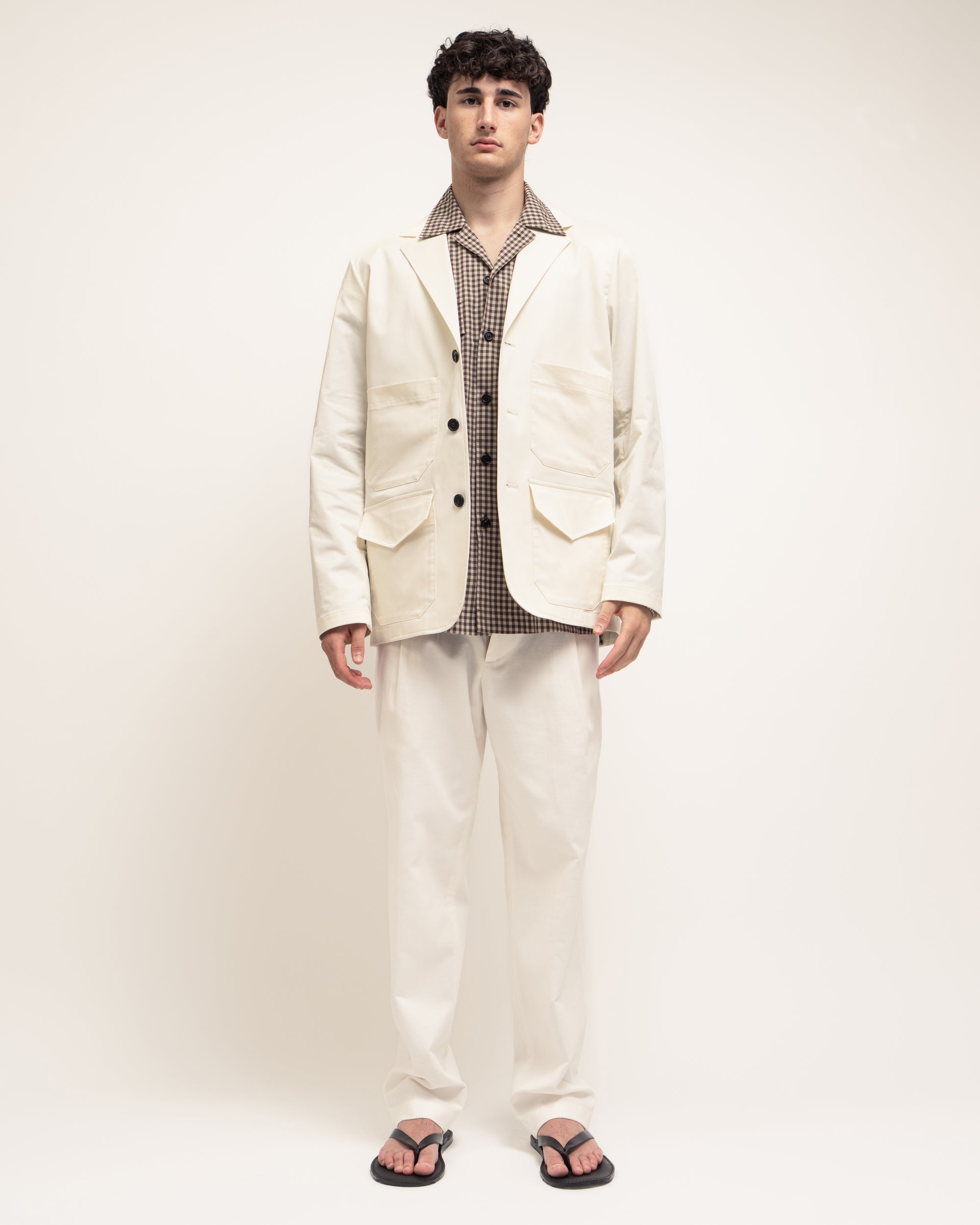 Summer blazer destrutturato in gabardina