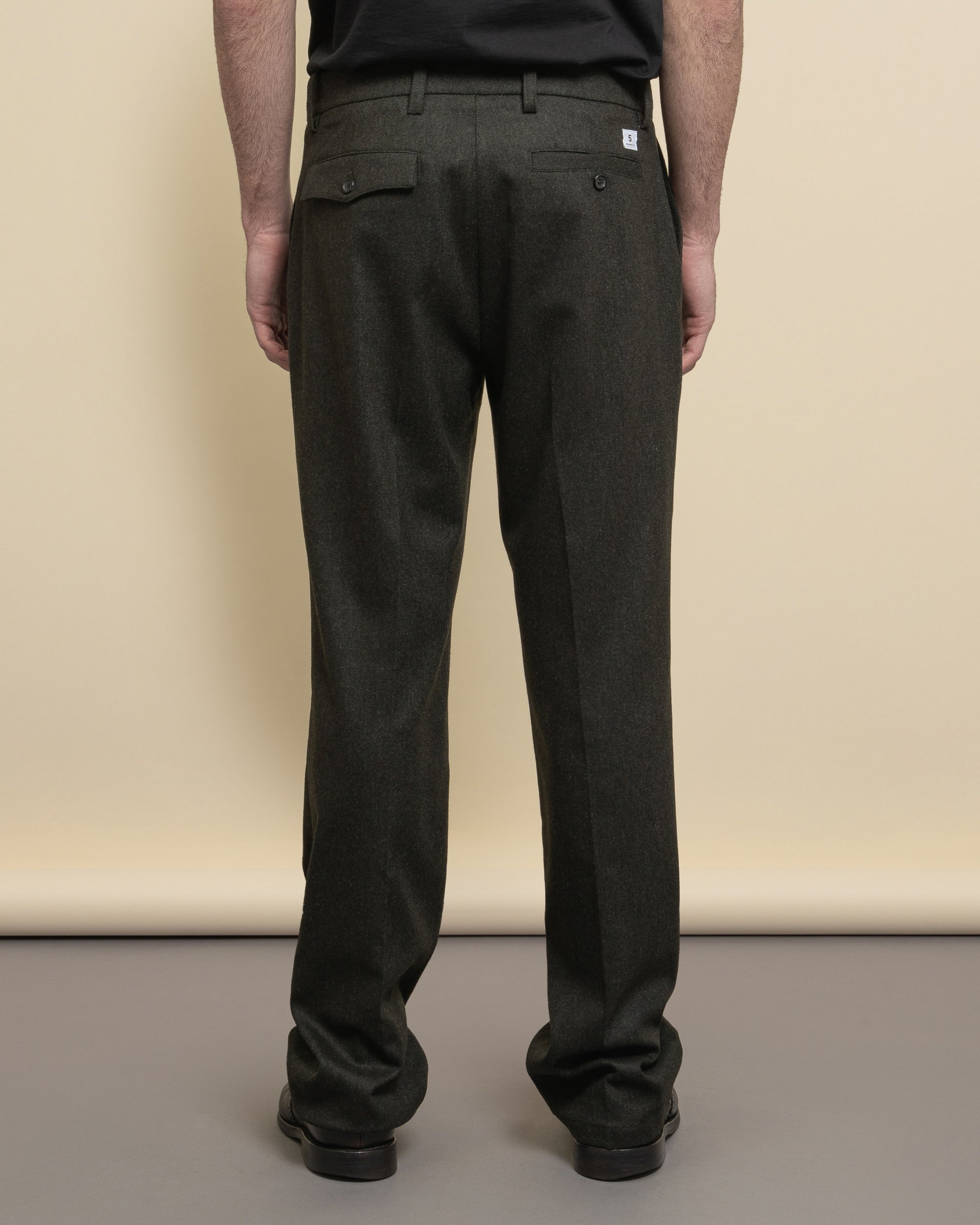 Warren straight leg flannel trousers