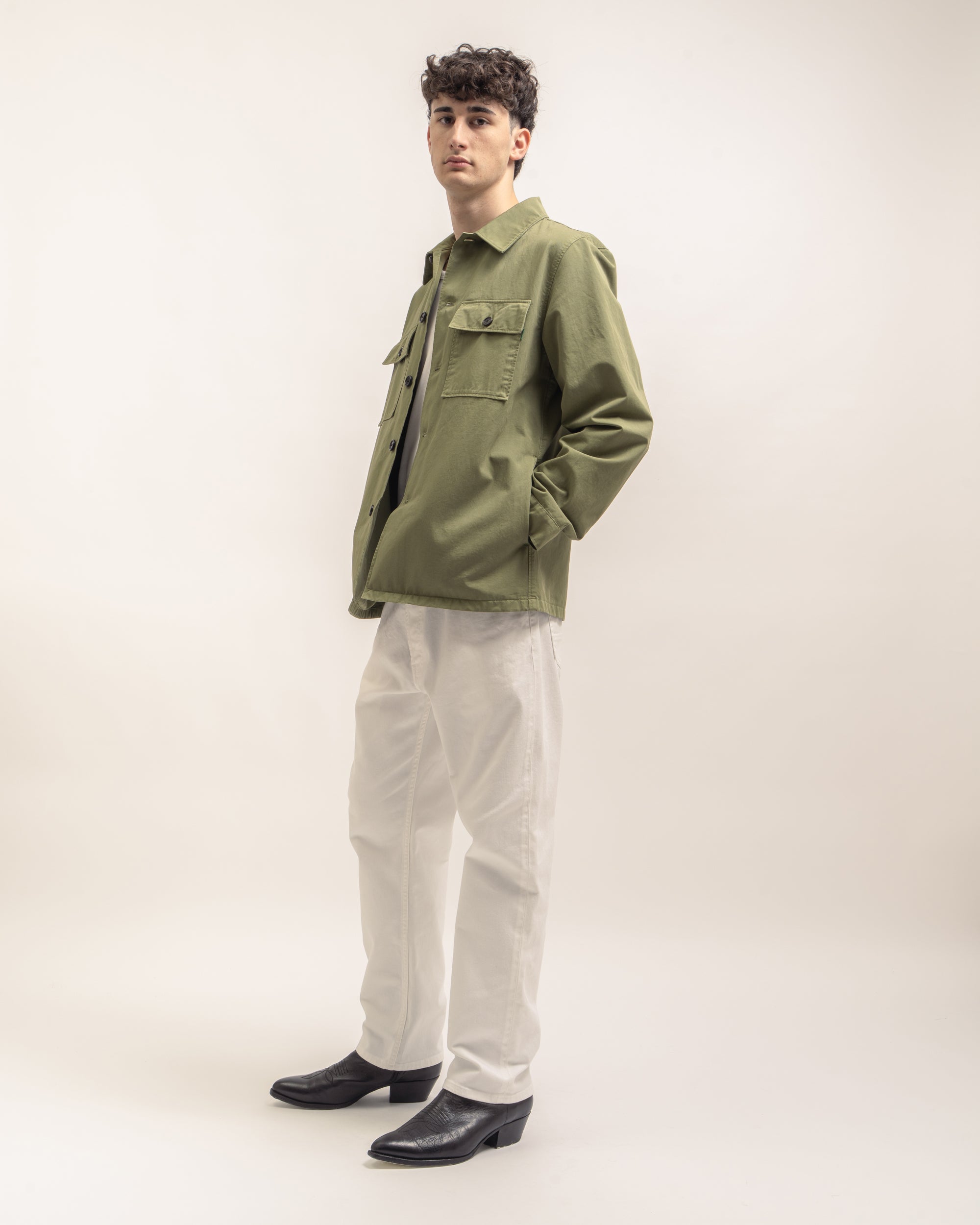 Wilde giacca camicia in gabardina