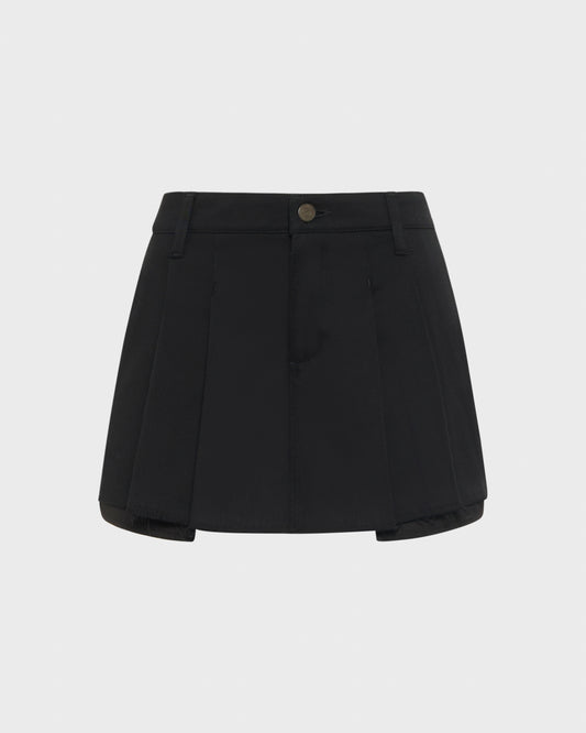 Bel-air gabardine pleated skirt