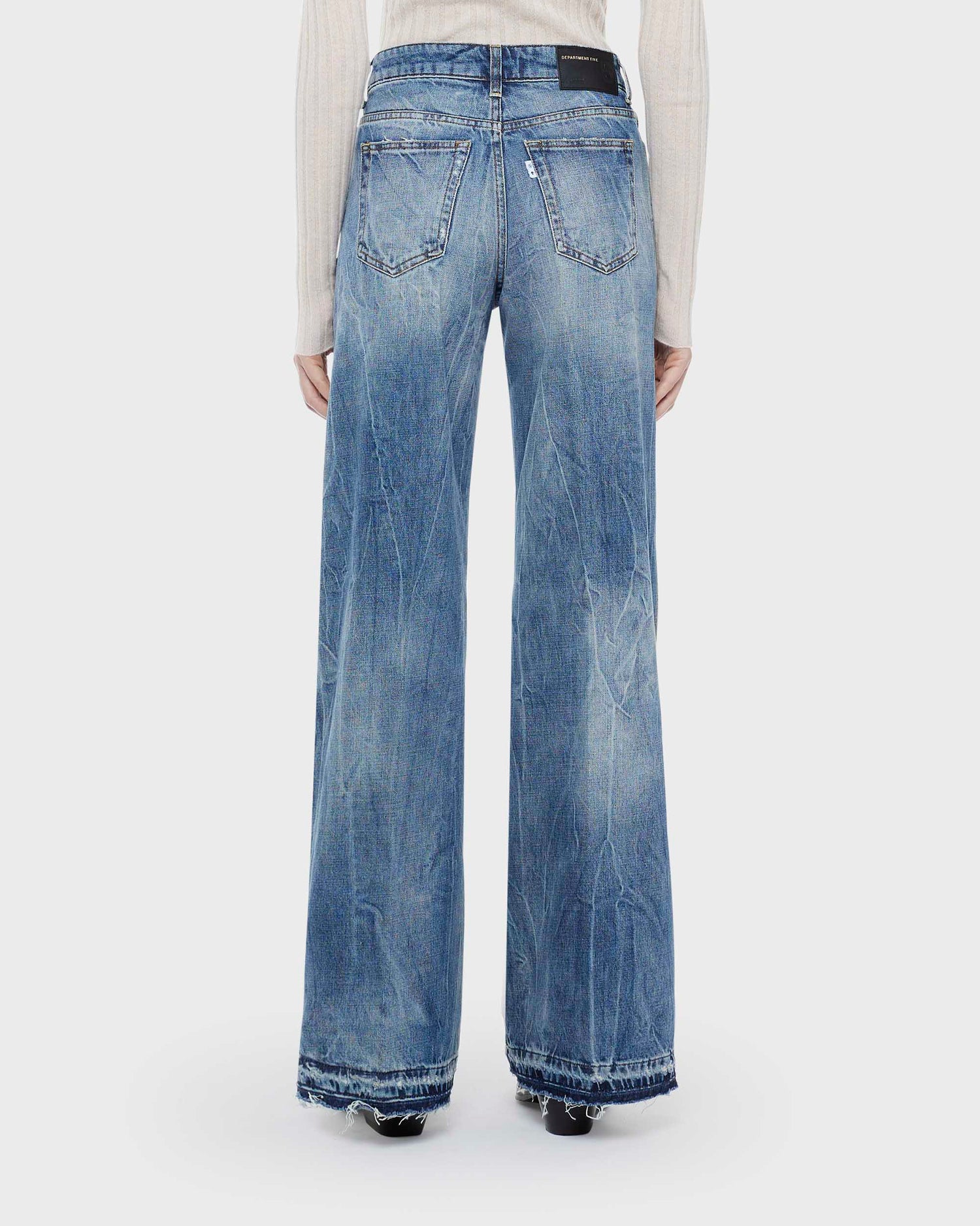 Thames distressed denim wide leg jeans department5