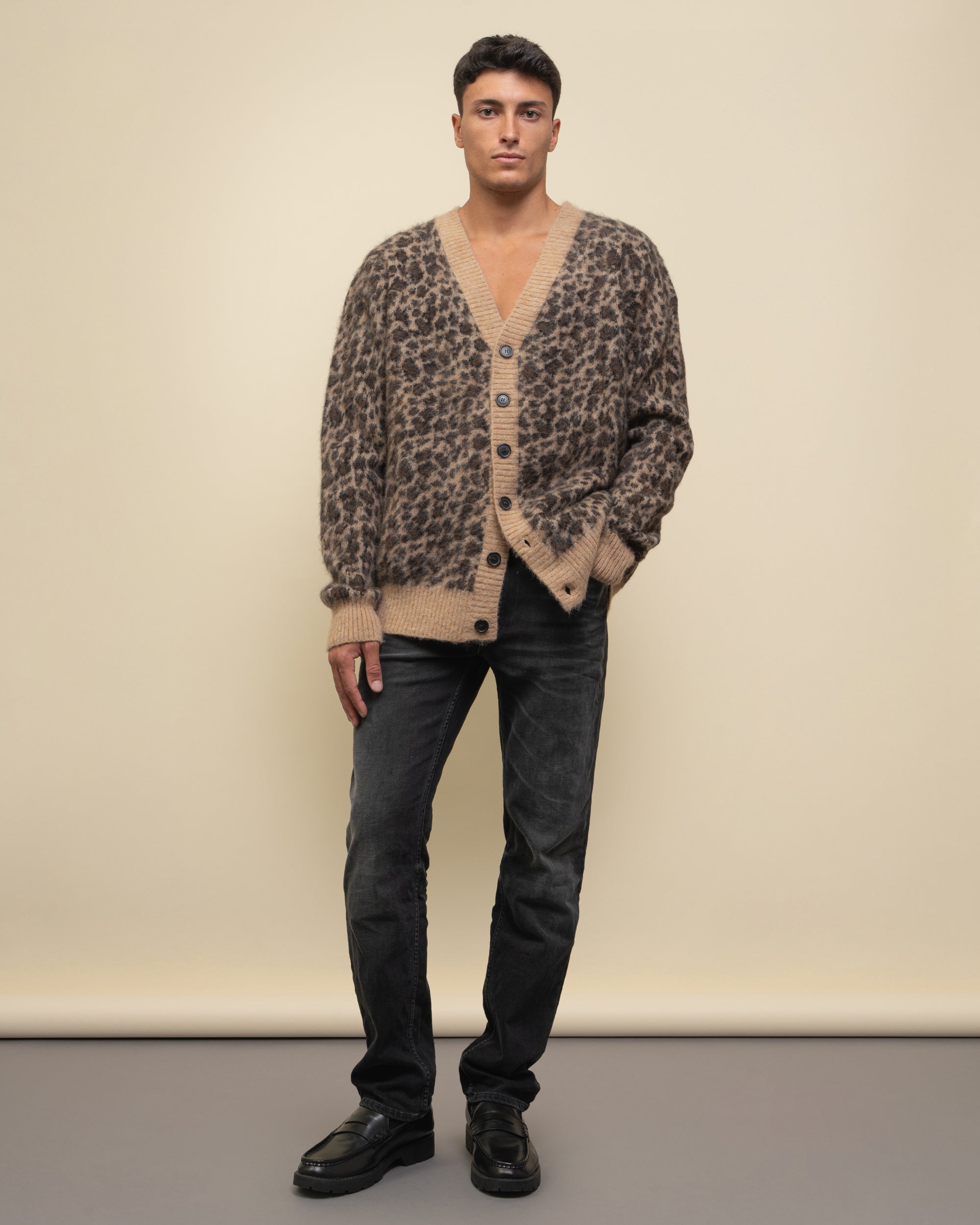 Fearol unisex spotted cardigan