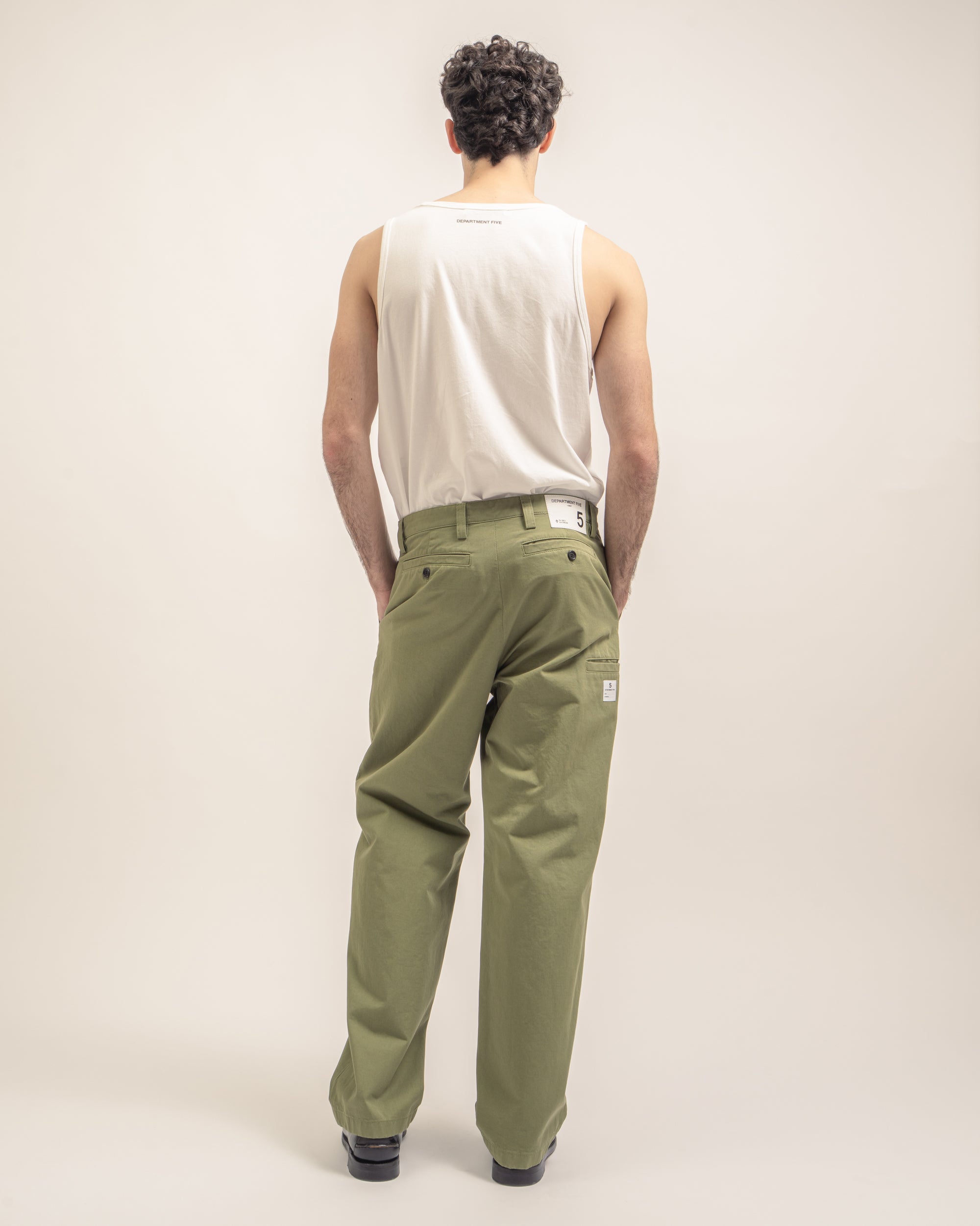 Ant pantaloni wide leg in gabardina