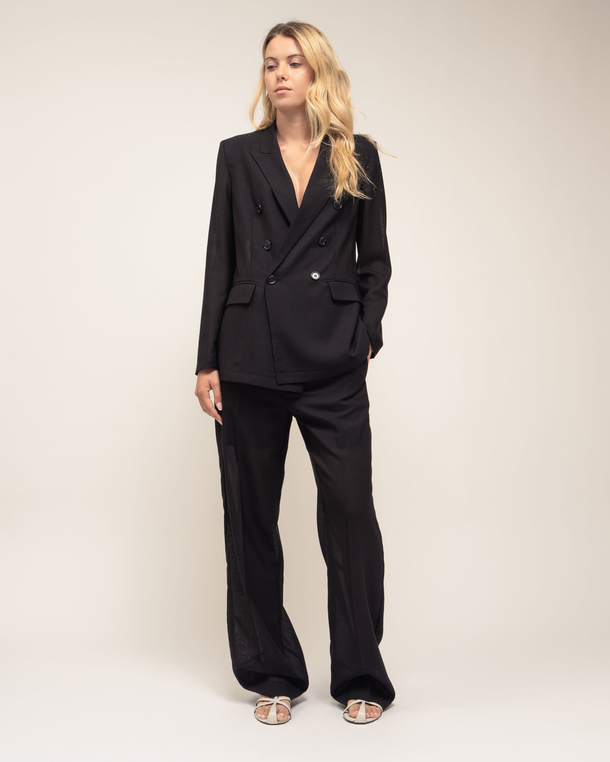 Ari blazer doppiopetto in garza