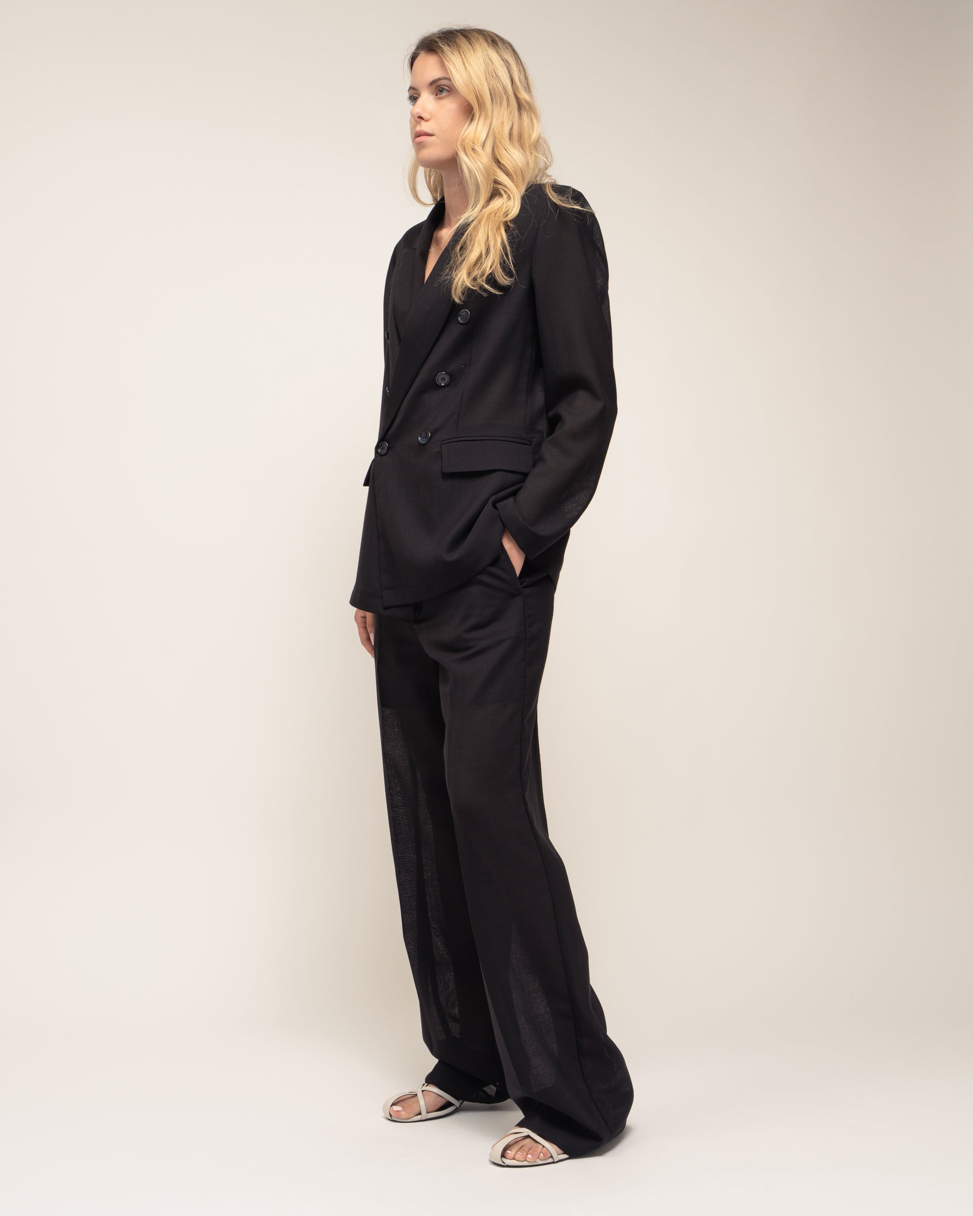 Ari blazer doppiopetto in garza