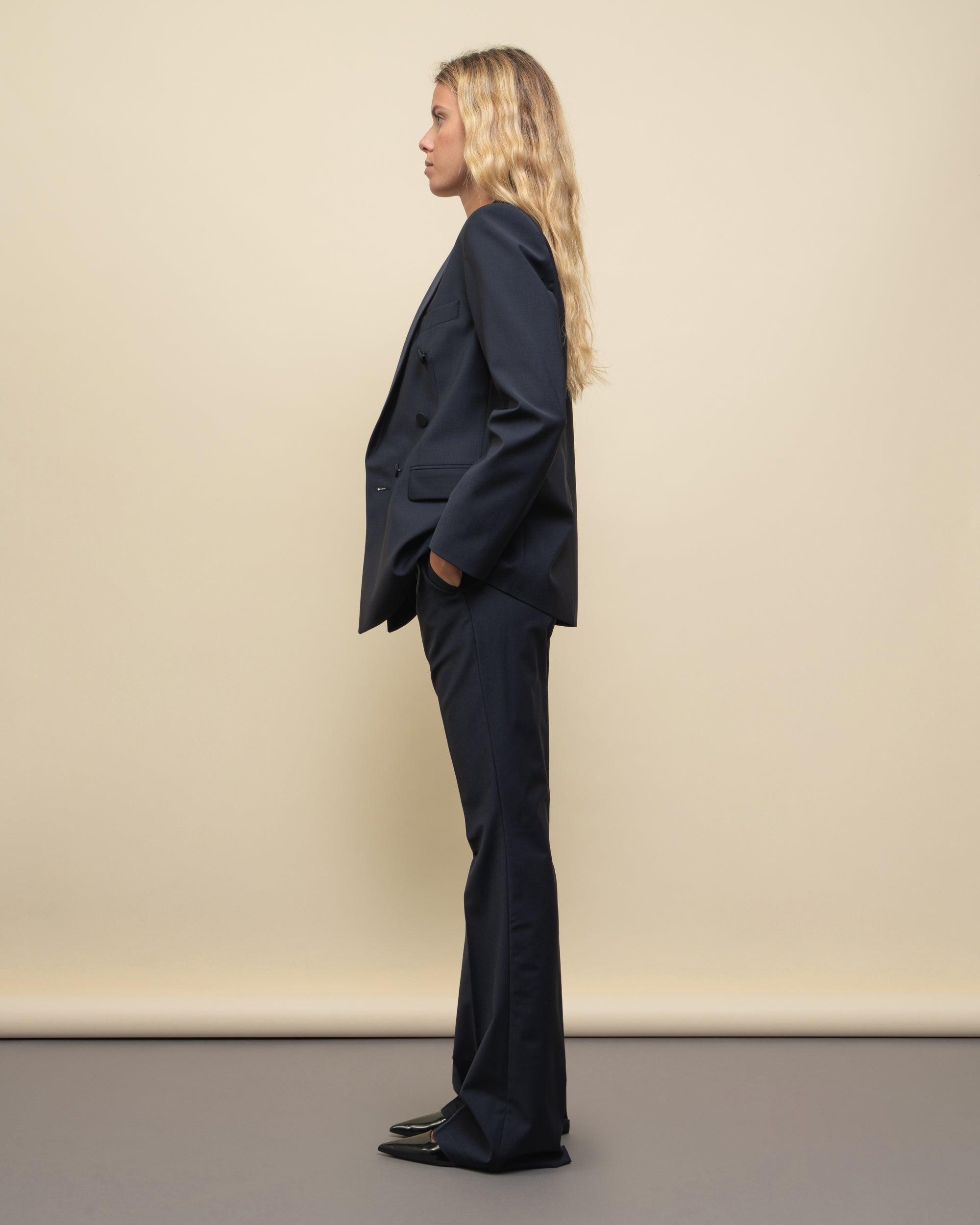 Ari blazer doppiopetto in fresco lana
